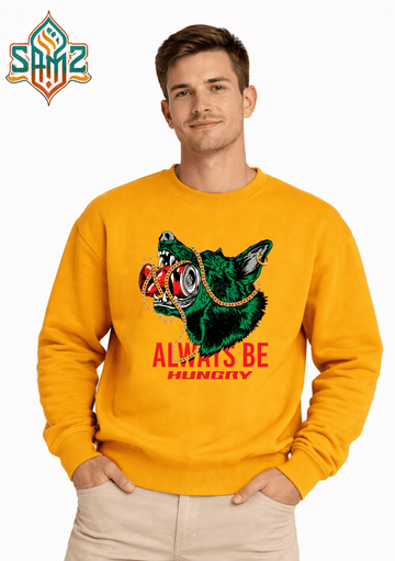 Street Wolf Hungry – Premium DTF Transfer Print for T-Shirts | Custom Heat Transfer Unisex | High Quality Shirt Printing | SAMZ 24