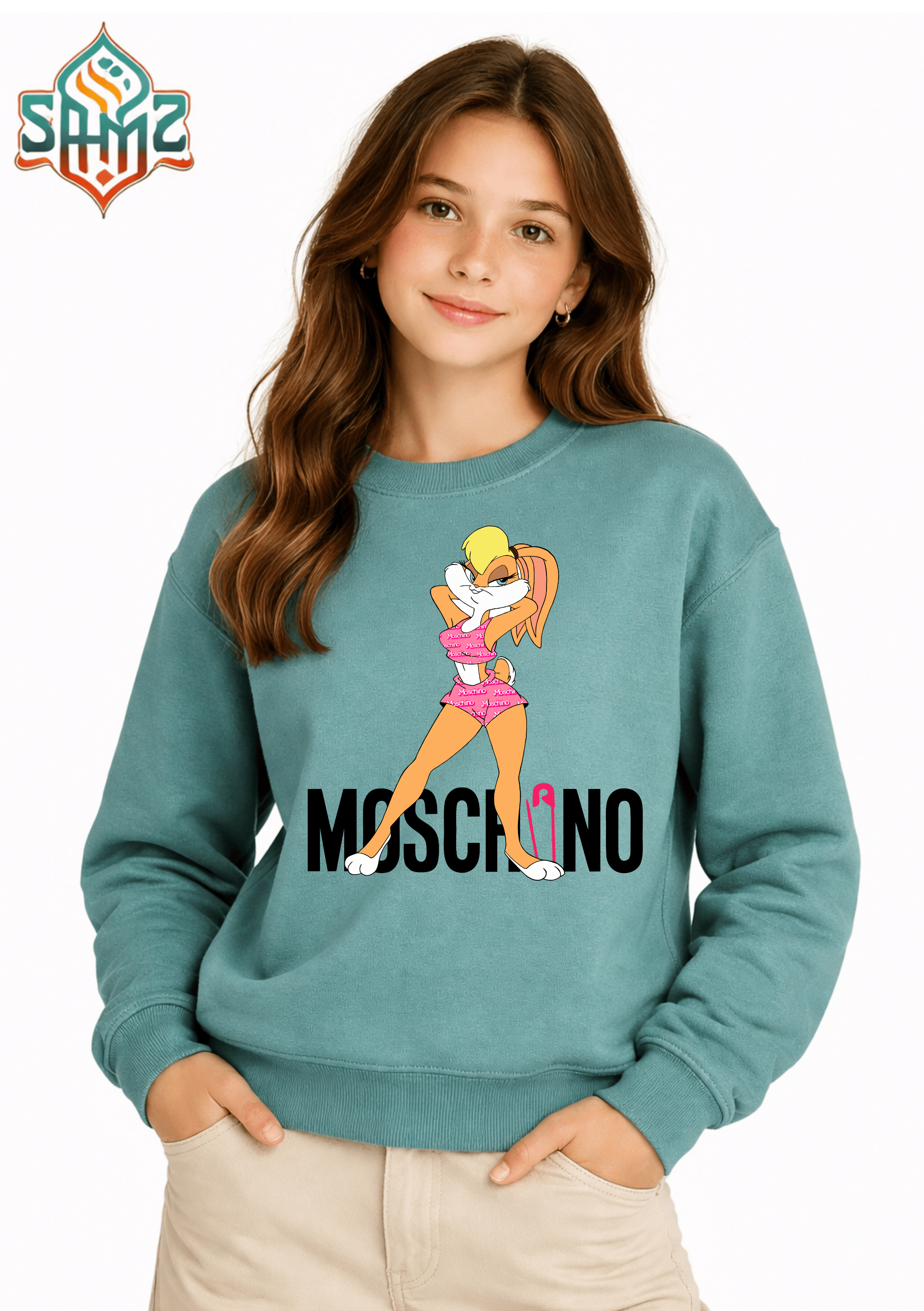 Moschino Lola Style – Premium DTF Transfer Print for T-Shirts | Custom Heat Transfer Unisex | High Quality Shirt Printing | SAMZ 24