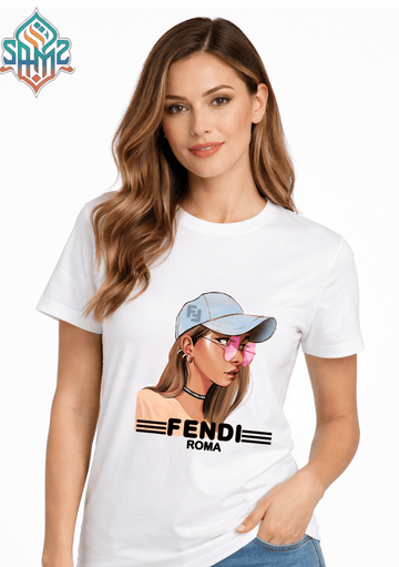 WOMAN FENDI – Premium DTF Transfer Print for T-Shirts | Custom Heat Transfer Design for Men Women Kids | High Quality Graphic Shirt Printing | SAMZ 24