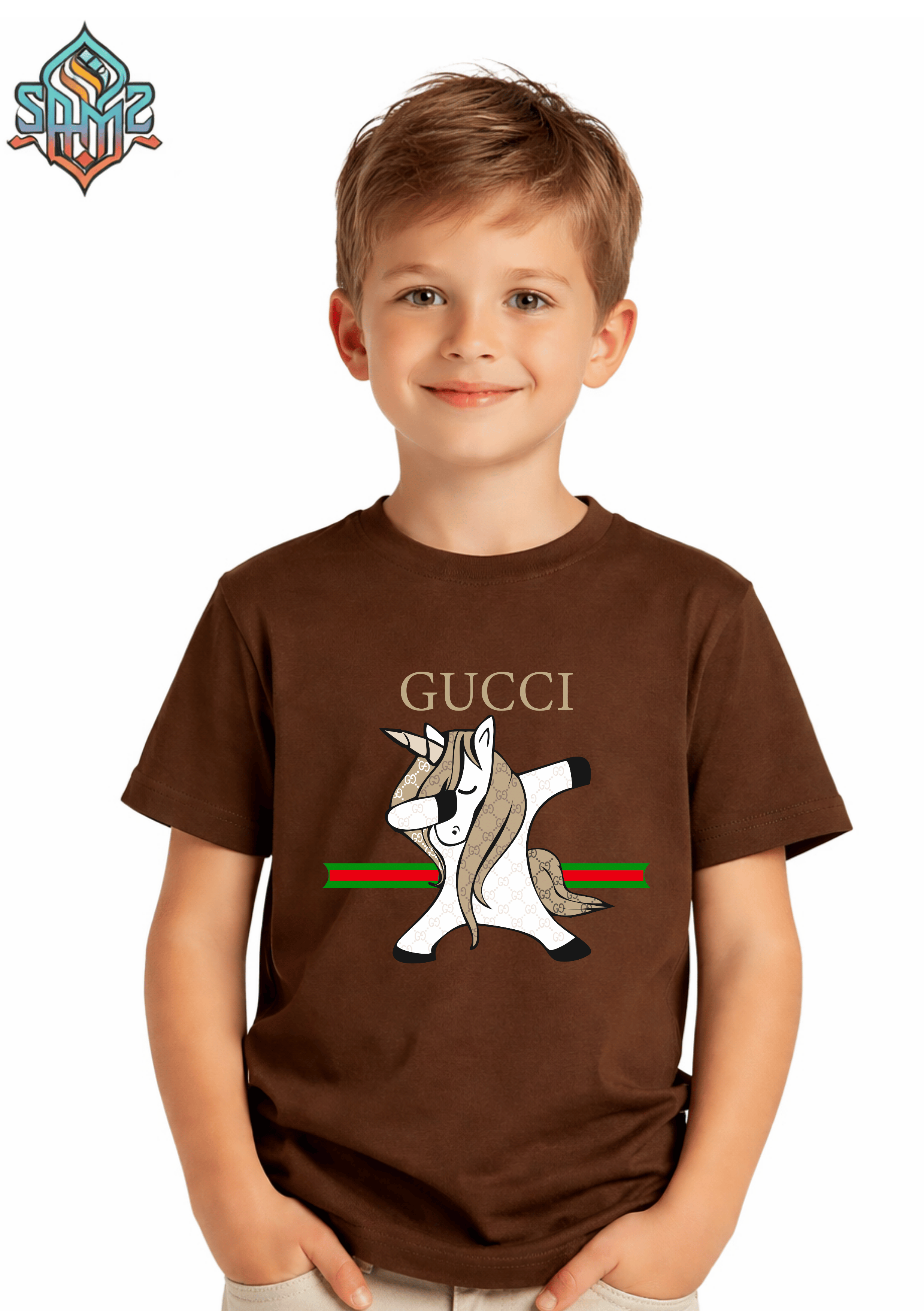 Gucci Unicorn – Premium DTF Transfer Print for T-Shirts | Custom Heat Transfer Design for Men Women Kids | High Quality Graphic Shirt Printing | SAMZ 24