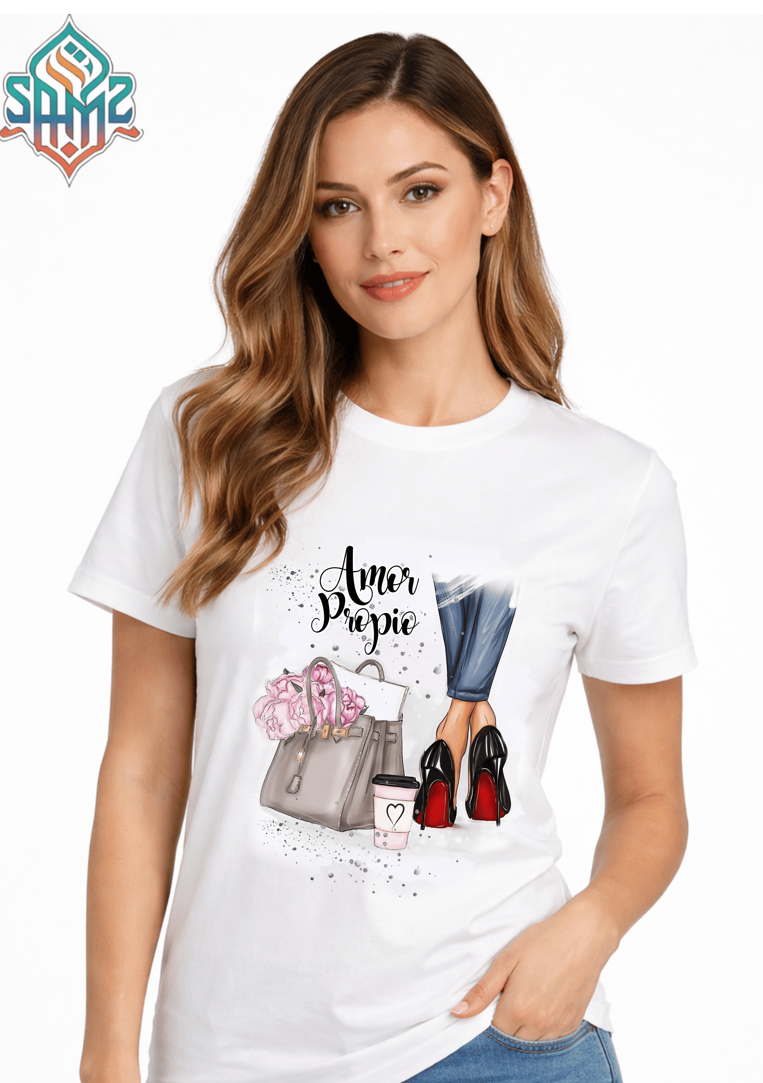 AMOR PROPIO TACONES – Premium DTF Transfer Print for T-Shirts | Custom Heat Transfer Design for Men Women Kids | High Quality Graphic Shirt Printing | SAMZ 24