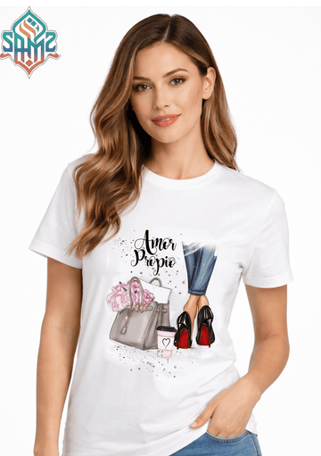 AMOR PROPIO TACONES – Premium DTF Transfer Print for T-Shirts | Custom Heat Transfer Design for Men Women Kids | High Quality Graphic Shirt Printing | SAMZ 24
