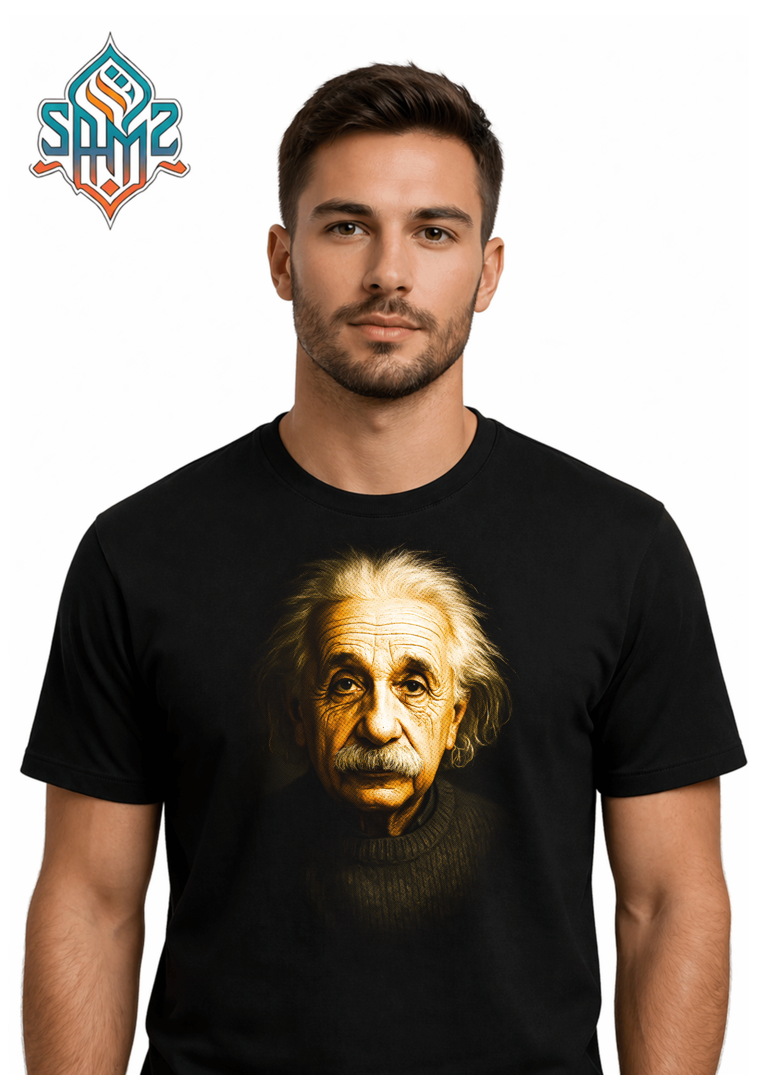 Albert Einstein Portrait – Premium DTF Transfer Print for T-Shirts | Custom Heat Transfer Design Unisex | High Quality Shirt Printing | SAMZ 24