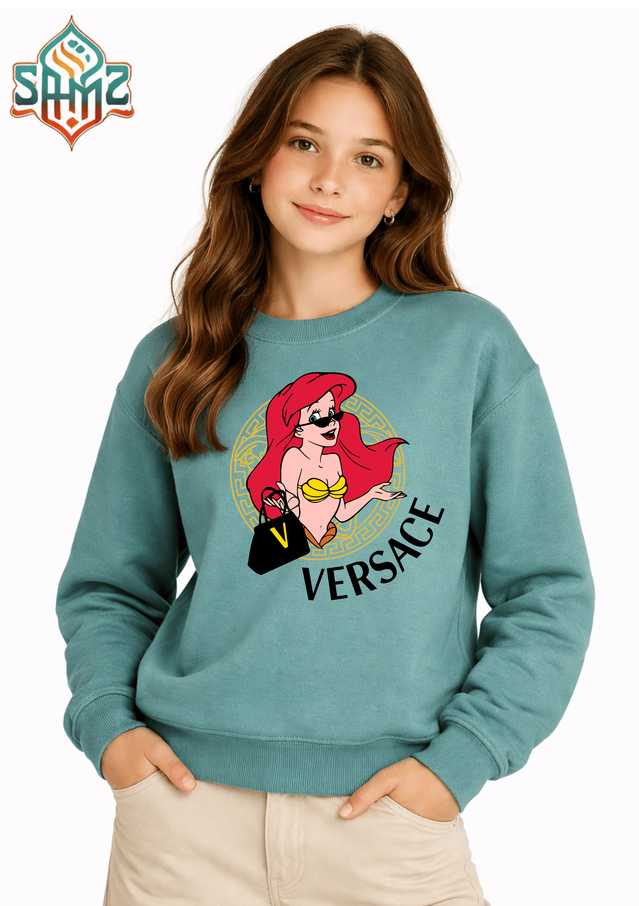 Versace Ariel Style – Premium DTF Transfer Print for T-Shirts | Custom Heat Transfer Unisex | High Quality Shirt Printing | SAMZ 24