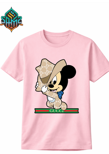Mickey Mouse Gucci  – Premium DTF Transfer Print for T-Shirts | Custom Heat Transfer Design for Men Women Kids | High Quality Graphic Shirt Printing | SAMZ 24