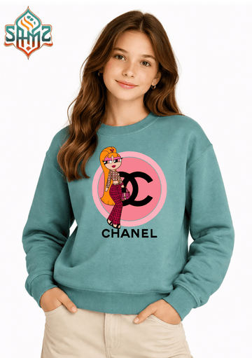 Chanel Cartoon Fashion Girl – Premium DTF Transfer Print for T-Shirts | Custom Heat Transfer Unisex | High Quality Shirt Printing | SAMZ 24