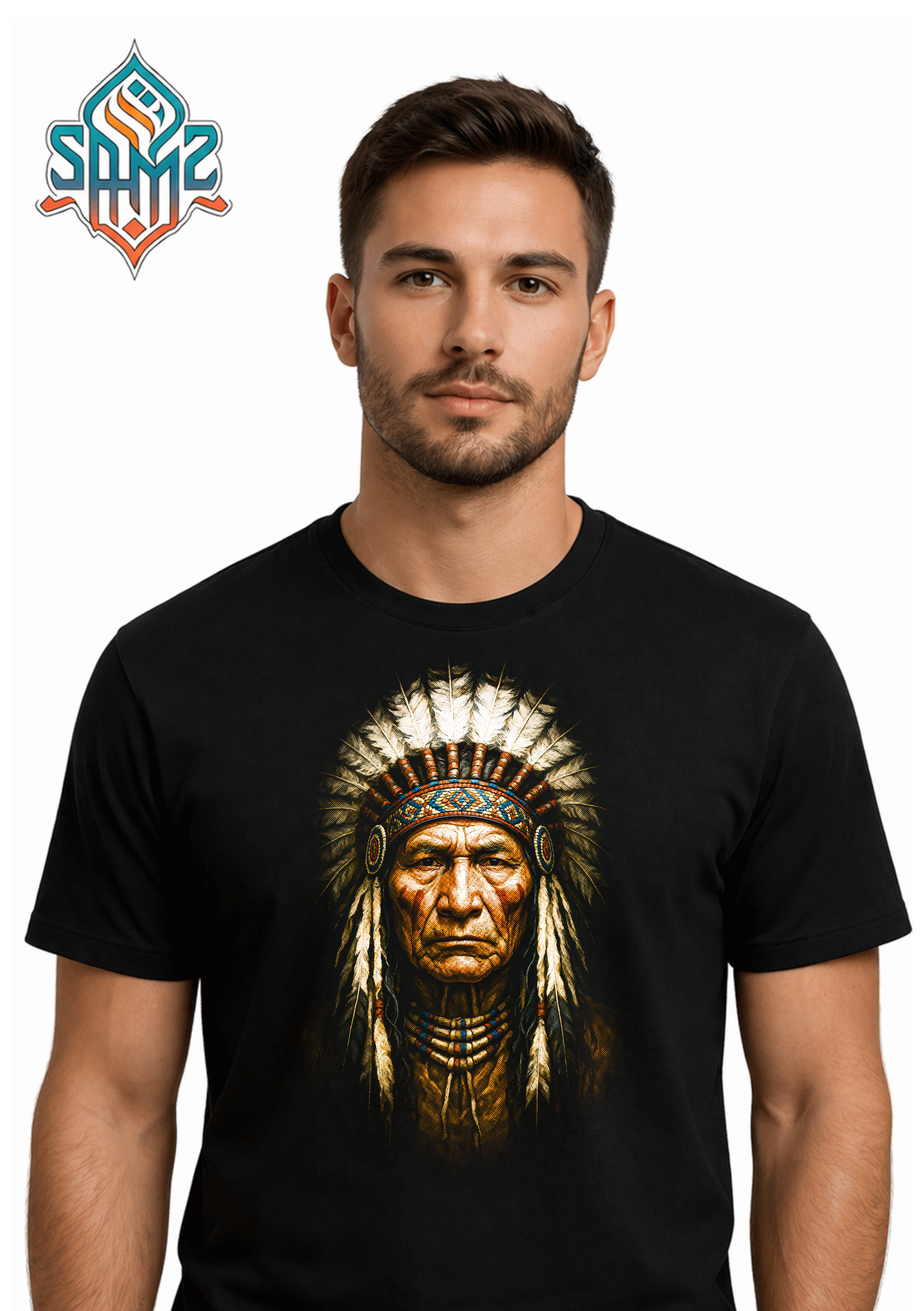 Noble Tribal Chief – Premium DTF Transfer Print for T-Shirts | Custom Heat Transfer Design Unisex | High Quality Shirt Printing | SAMZ 24