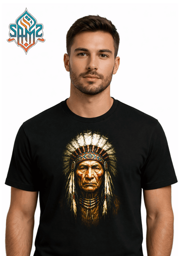 Noble Tribal Chief – Premium DTF Transfer Print for T-Shirts | Custom Heat Transfer Design Unisex | High Quality Shirt Printing | SAMZ 24