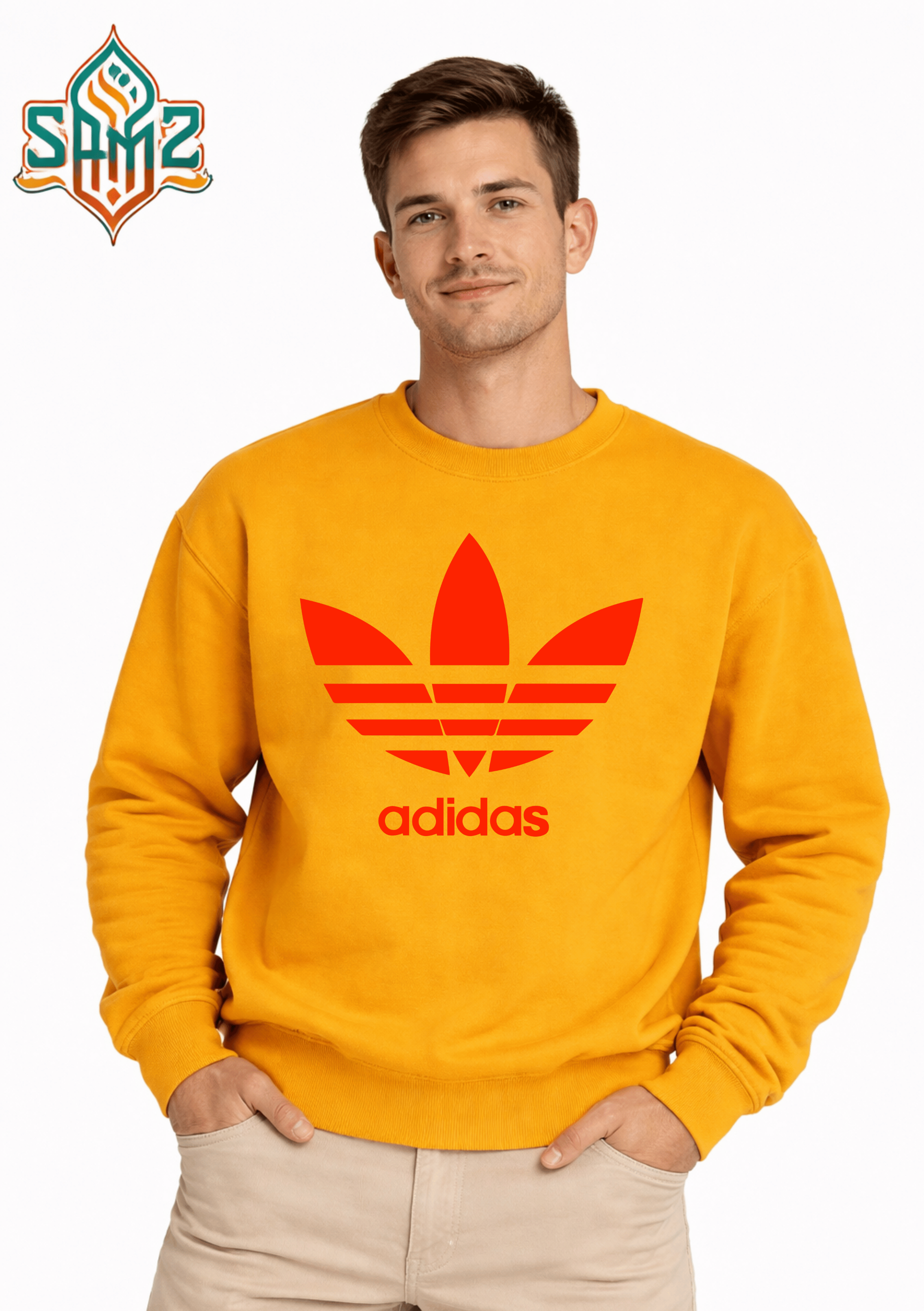 Adidas Red Classic Logo – Premium DTF Transfer Print for T-Shirts | Custom Heat Transfer Unisex | High Quality Shirt Printing | SAMZ 24