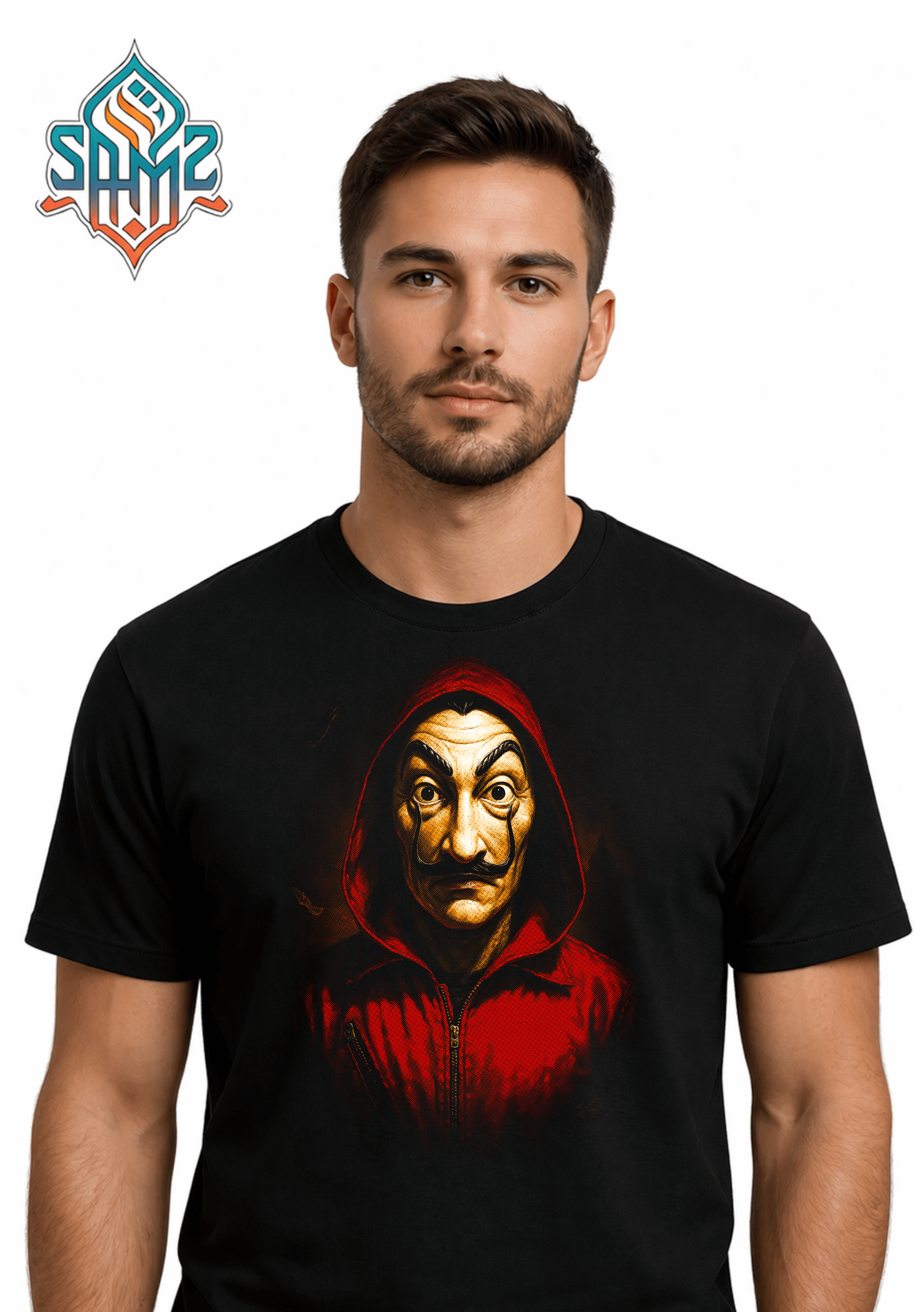 Masked Rebel Character – Premium DTF Transfer Print for T-Shirts | Custom Heat Transfer Design Unisex | High Quality Shirt Printing | SAMZ 24