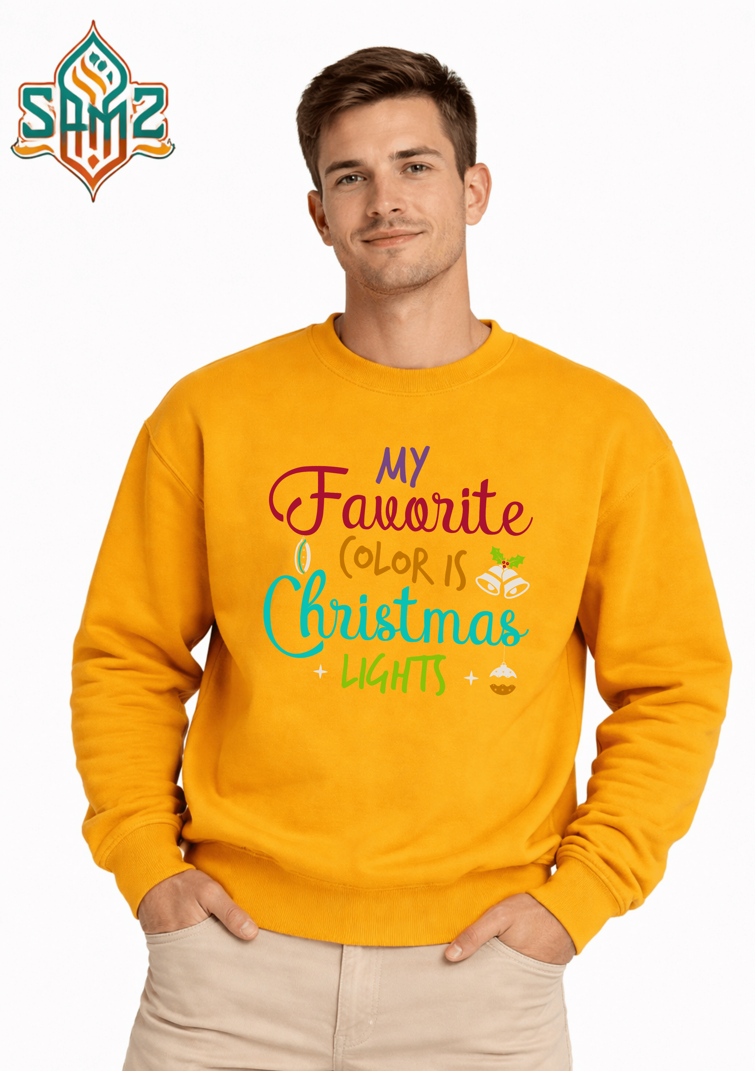 My Favorite Color Is Christmas Lights  – Premium DTF Transfer Print for T-Shirts | Custom Heat Transfer Unisex | High Quality Shirt Printing | SAMZ 24