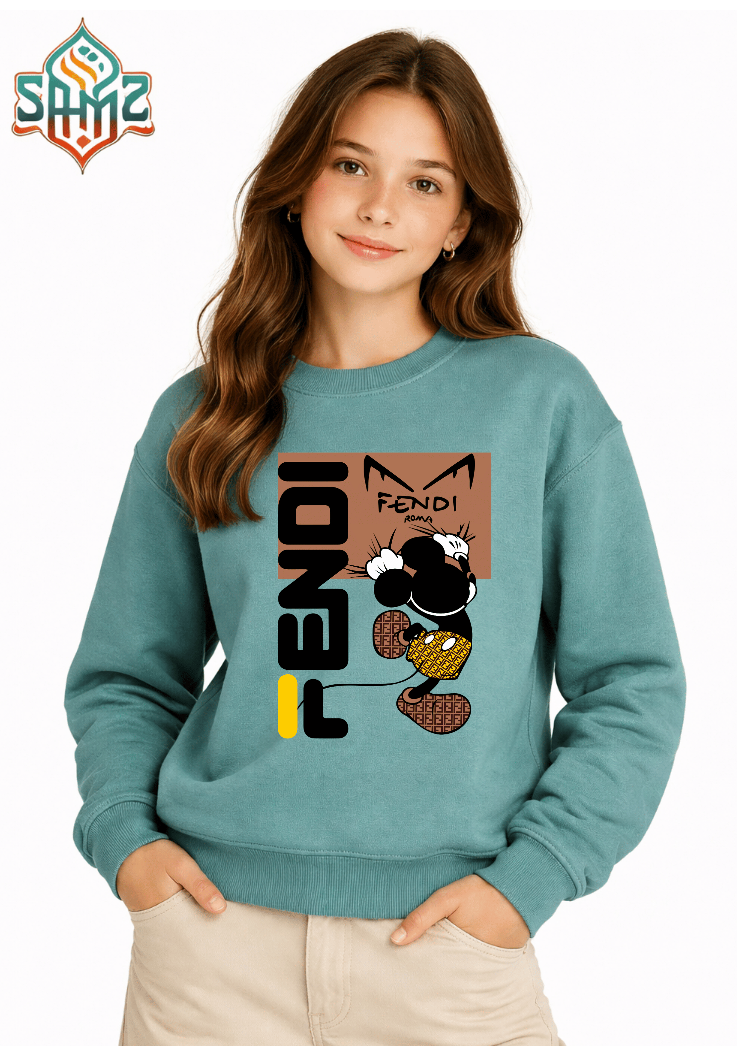 Fendi Mickey Mouse – Premium DTF Transfer Print for T-Shirts | Custom Heat Transfer Unisex | High Quality Shirt Printing | SAMZ 24