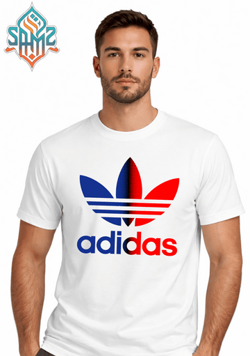 Adidas Tricolor Trefoil – Premium DTF Transfer Print for T-Shirts | Custom Heat Transfer Design Unisex | High Quality Shirt Printing | SAMZ 24