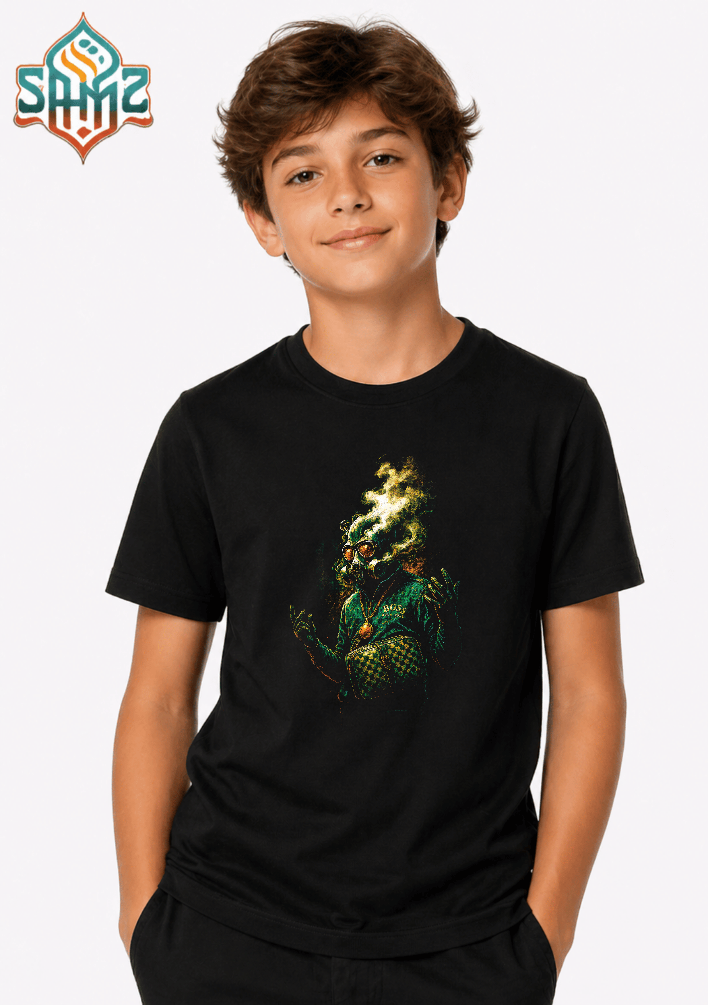 Smokie Hugo Boss - Premium DTF Transfer Print for T-Shirts | Custom Heat Transfer Design Unisex | High Quality Shirt Printing | SAMZ 24