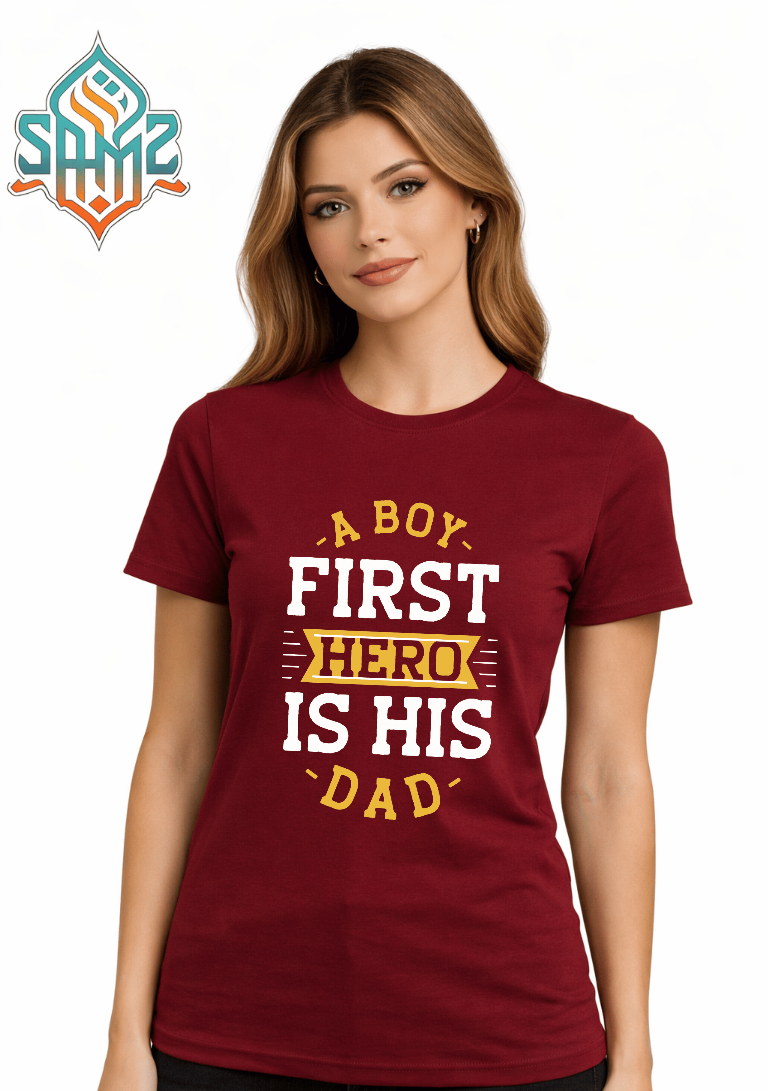 A Boy First Hero Is His Dad – Premium DTF Transfer Print for T-Shirts | Custom Heat Transfer Unisex | High Quality Shirt Printing | SAMZ 24