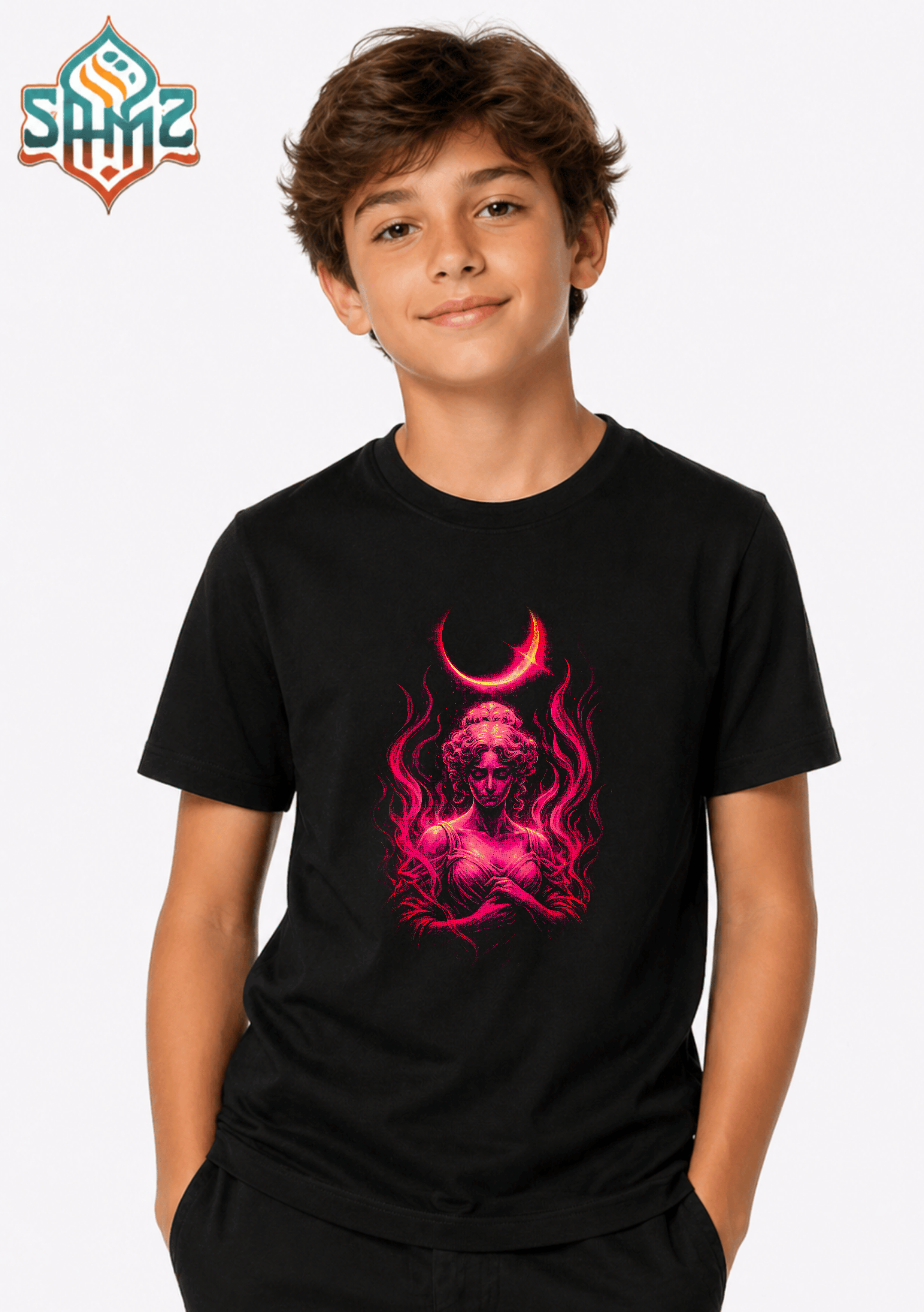 Crescent Moon Art - Premium DTF Transfer Print for T-Shirts | Custom Heat Transfer Design Unisex | High Quality Shirt Printing | SAMZ 24