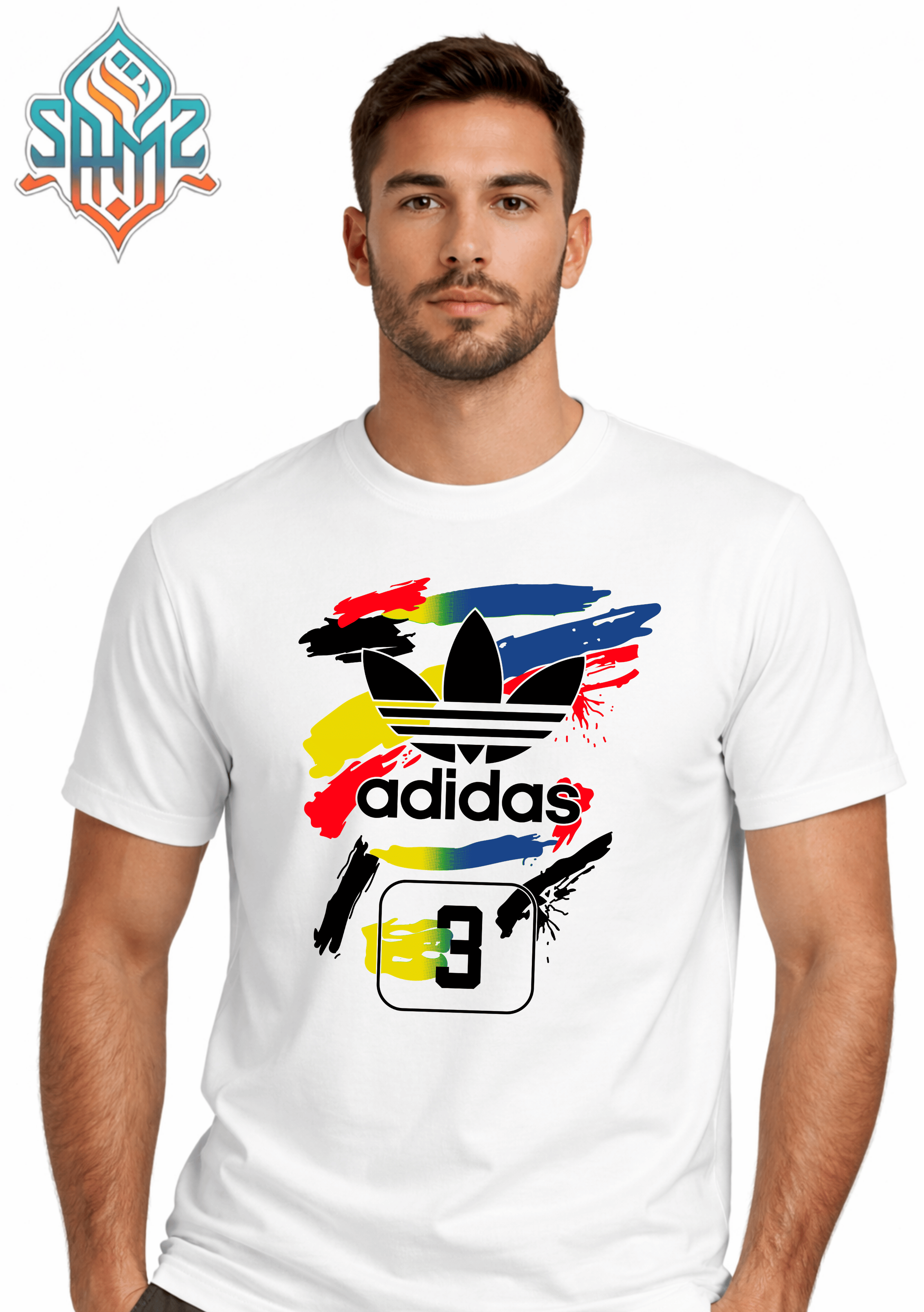 Adidas Art – Premium DTF Transfer Print for T-Shirts | Custom Heat Transfer Design Unisex | High Quality Shirt Printing | SAMZ 24