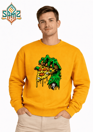 Monster Pizza Madness – Premium DTF Transfer Print for T-Shirts | Custom Heat Transfer Unisex | High Quality Shirt Printing | SAMZ 24