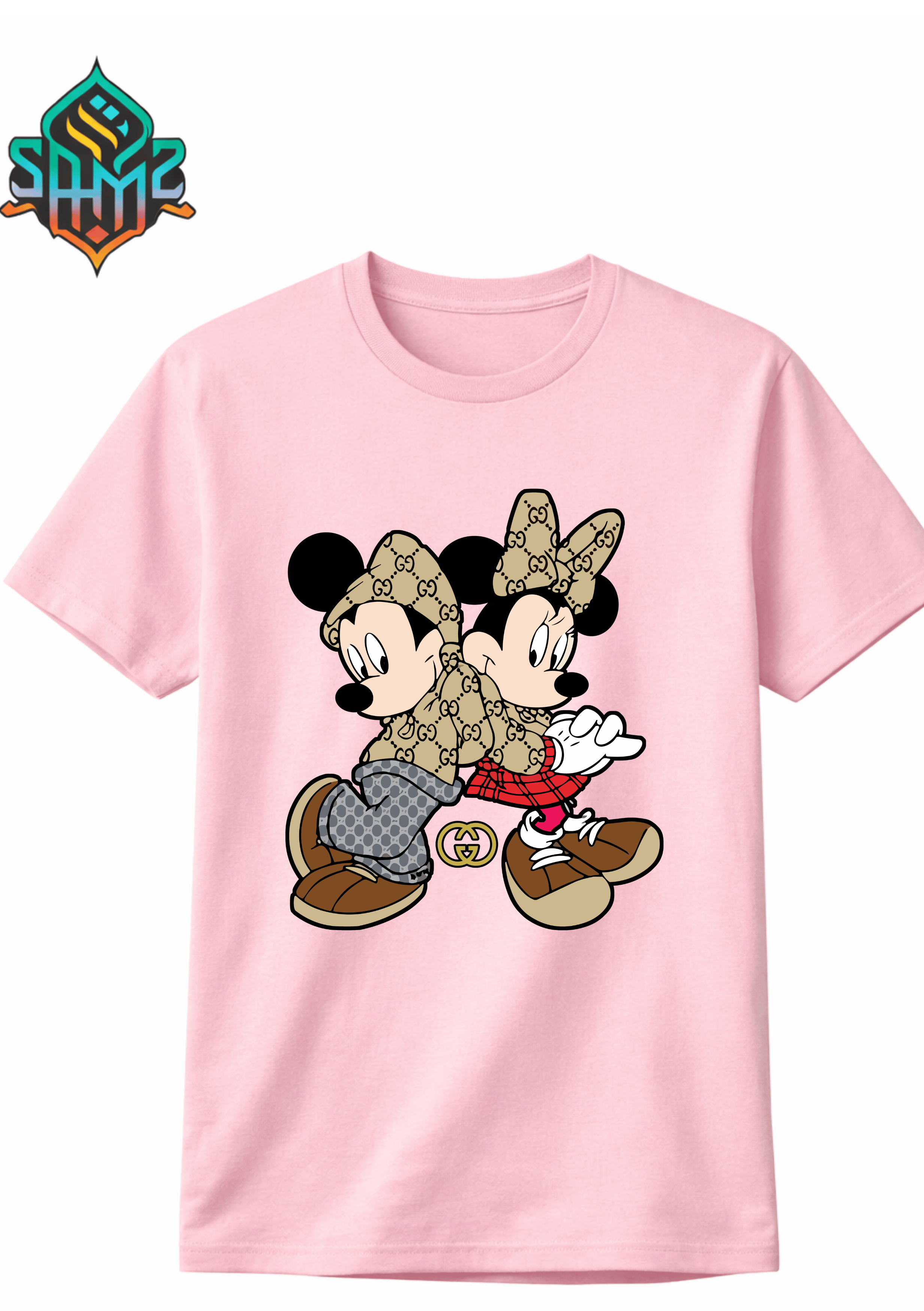 Mickey Mouse Couple  – Premium DTF Transfer Print for T-Shirts | Custom Heat Transfer Design for Men Women Kids | High Quality Graphic Shirt Printing | SAMZ 24
