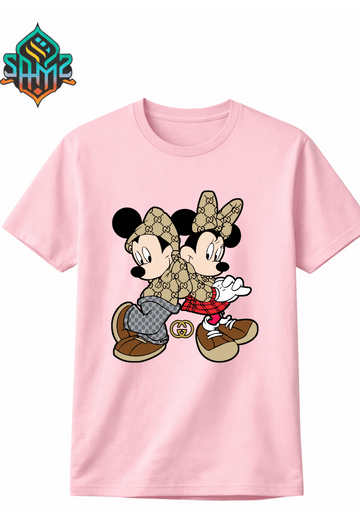 Mickey Mouse Couple  – Premium DTF Transfer Print for T-Shirts | Custom Heat Transfer Design for Men Women Kids | High Quality Graphic Shirt Printing | SAMZ 24