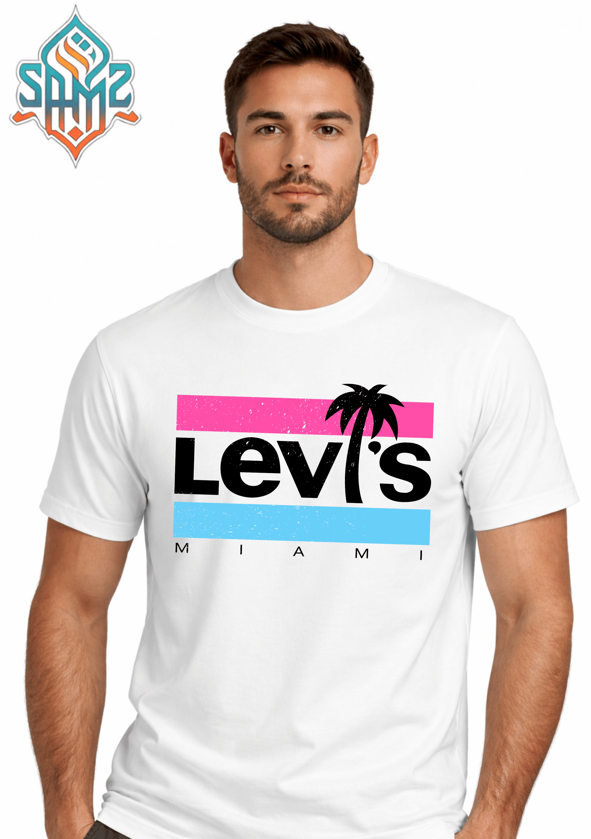 Levi's on the beach – Premium DTF Transfer Print for T-Shirts | Custom Heat Transfer Design Unisex | High Quality Shirt Printing | SAMZ 24