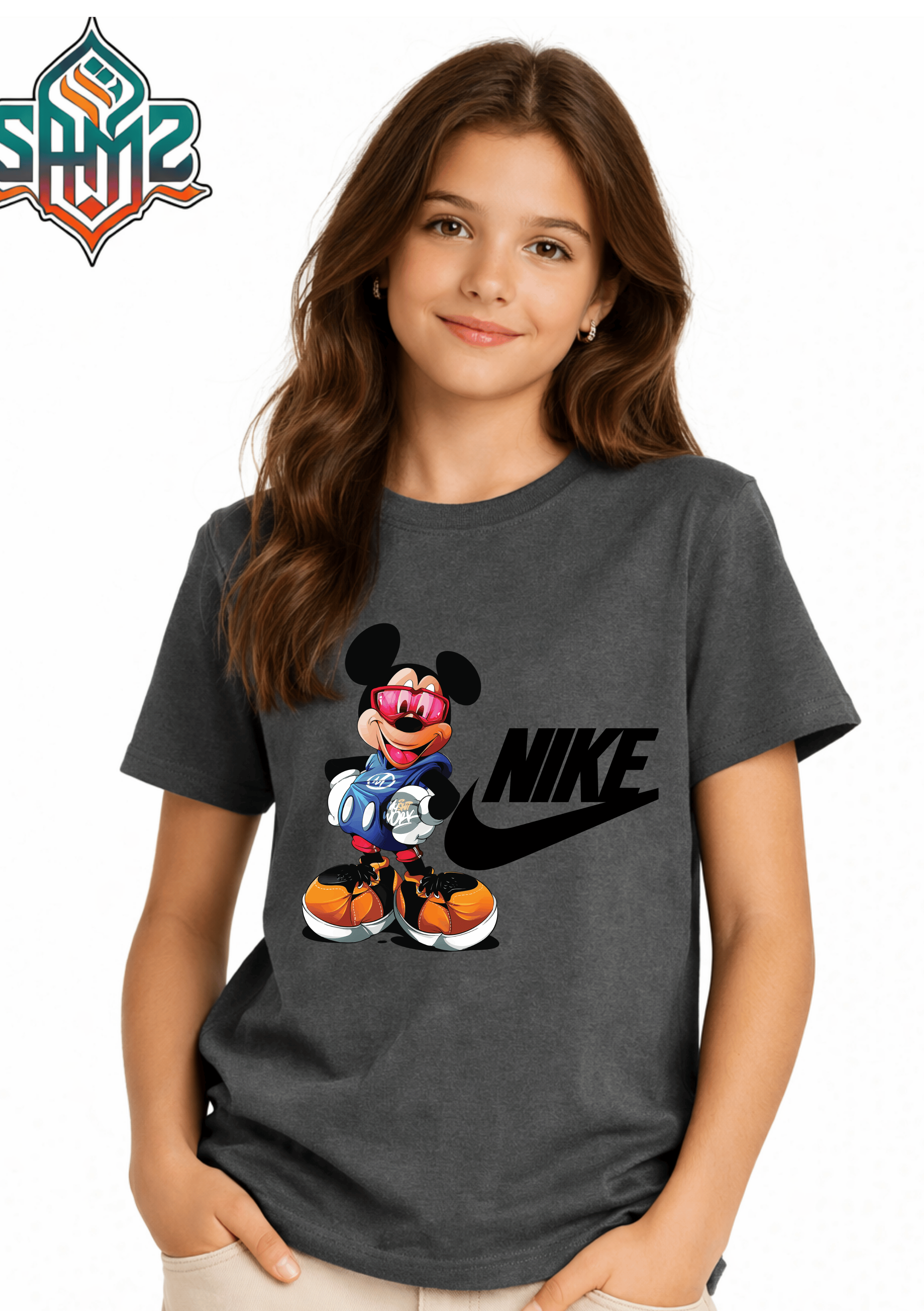 NIKE Mickey Mouse – Premium DTF Transfer Print for T-Shirts | Custom Heat Transfer Design for Men Women Kids | High Quality Graphic Shirt Printing | SAMZ 24