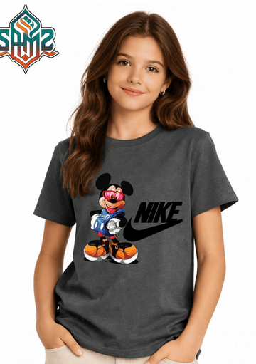 NIKE Mickey Mouse – Premium DTF Transfer Print for T-Shirts | Custom Heat Transfer Design for Men Women Kids | High Quality Graphic Shirt Printing | SAMZ 24