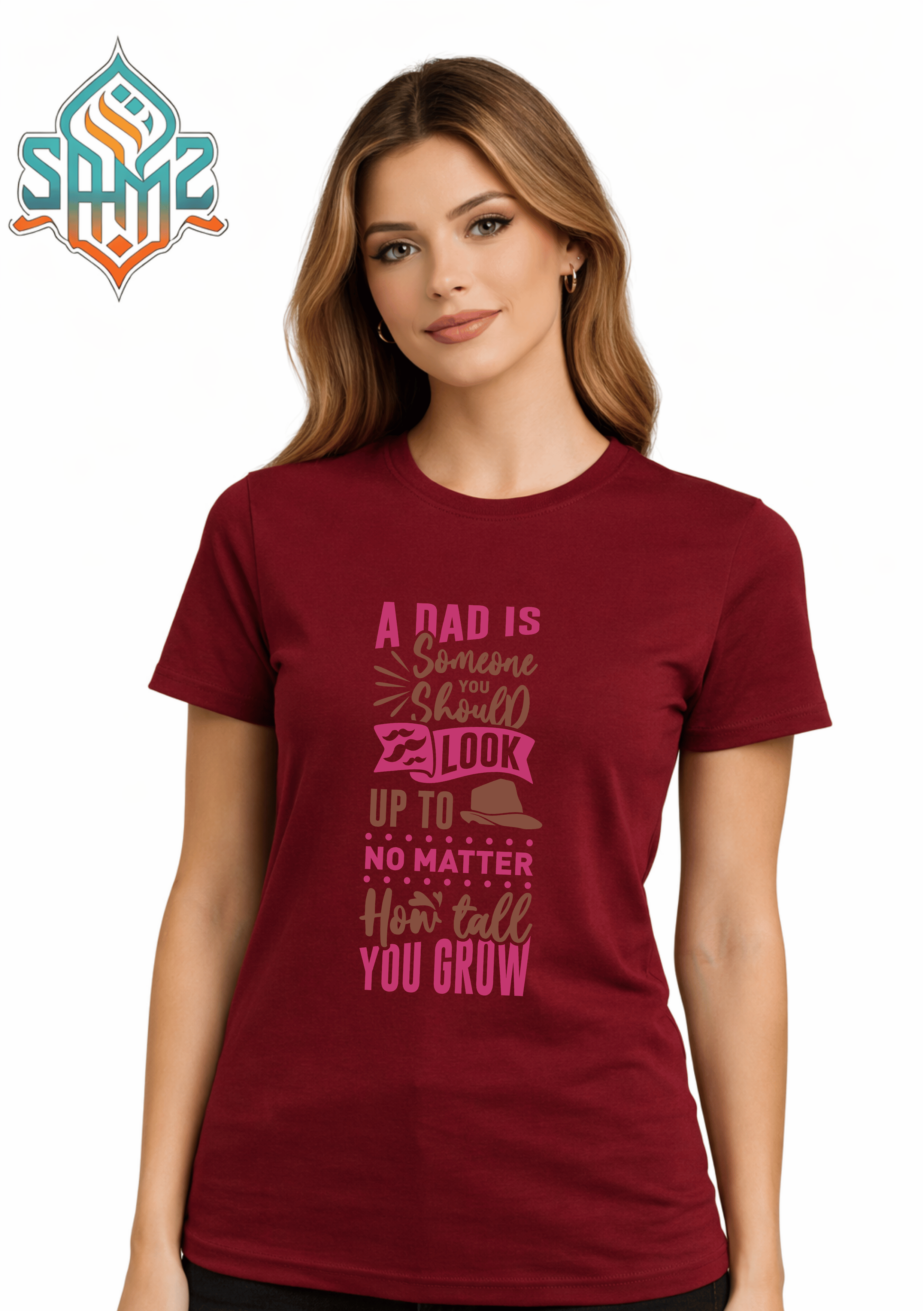 A Dad Is Someone You Should Look Up To – Premium DTF Transfer Print for T-Shirts | Custom Heat Transfer Unisex | High Quality Shirt Printing | SAMZ 24
