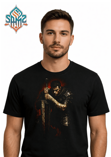 Dark Medieval Warrior – Premium DTF Transfer Print for T-Shirts | Custom Heat Transfer Design Unisex | High Quality Shirt Printing | SAMZ 24