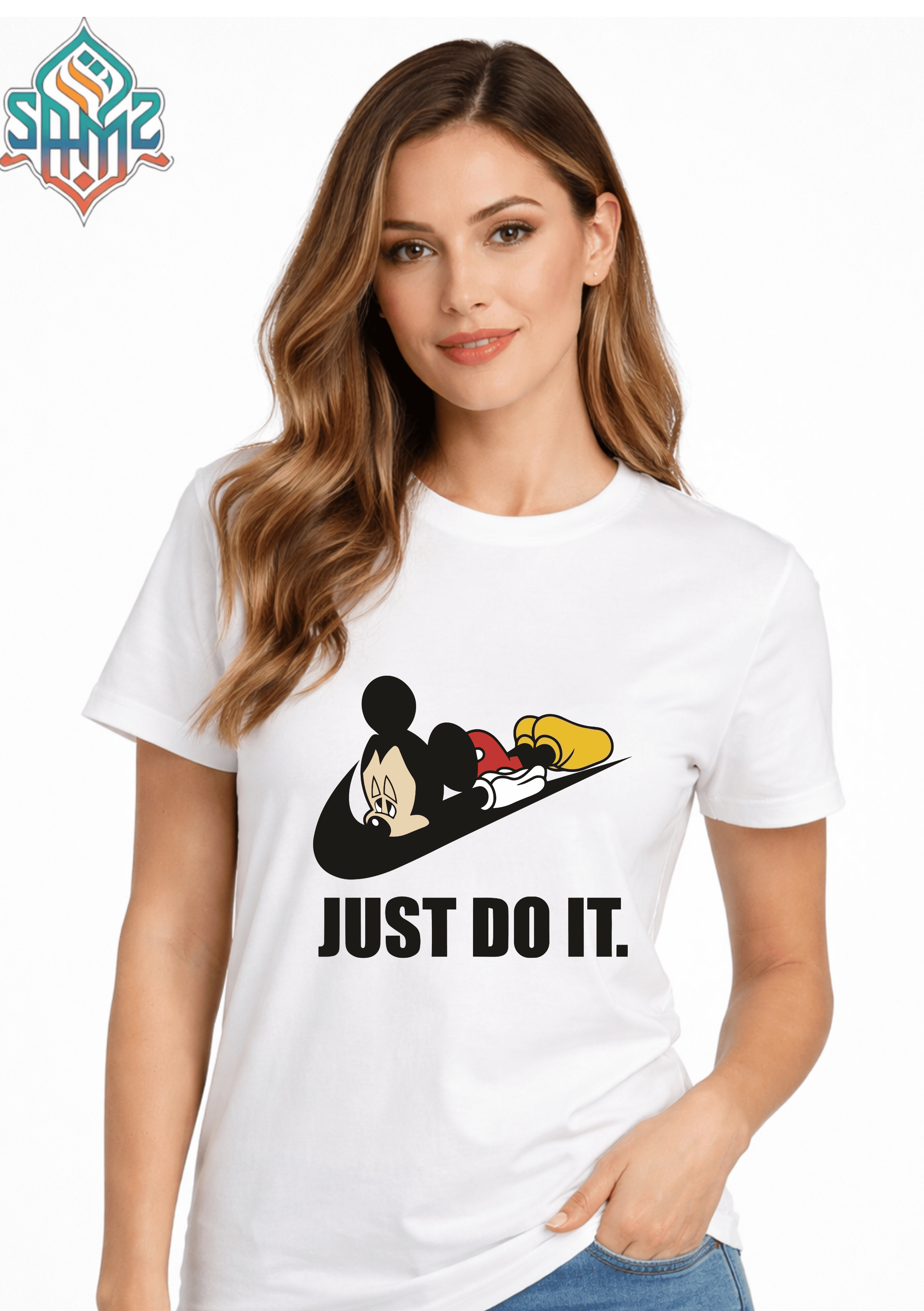 Just Do It Mickey Mouse  – Premium DTF Transfer Print for T-Shirts | Custom Heat Transfer Design for Men Women Kids | High Quality Graphic Shirt Printing | SAMZ 24