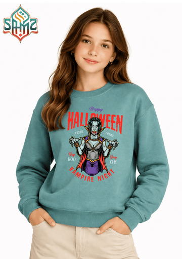 Happy Halloween Vampire Night – Premium DTF Transfer Print for T-Shirts | Custom Heat Transfer Unisex | High Quality Shirt Printing | SAMZ 24