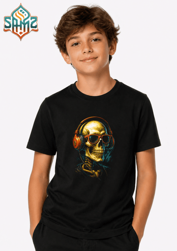 Music for Life Skull - Premium DTF Transfer Print for T-Shirts | Custom Heat Transfer Design Unisex | High Quality Shirt Printing | SAMZ 24