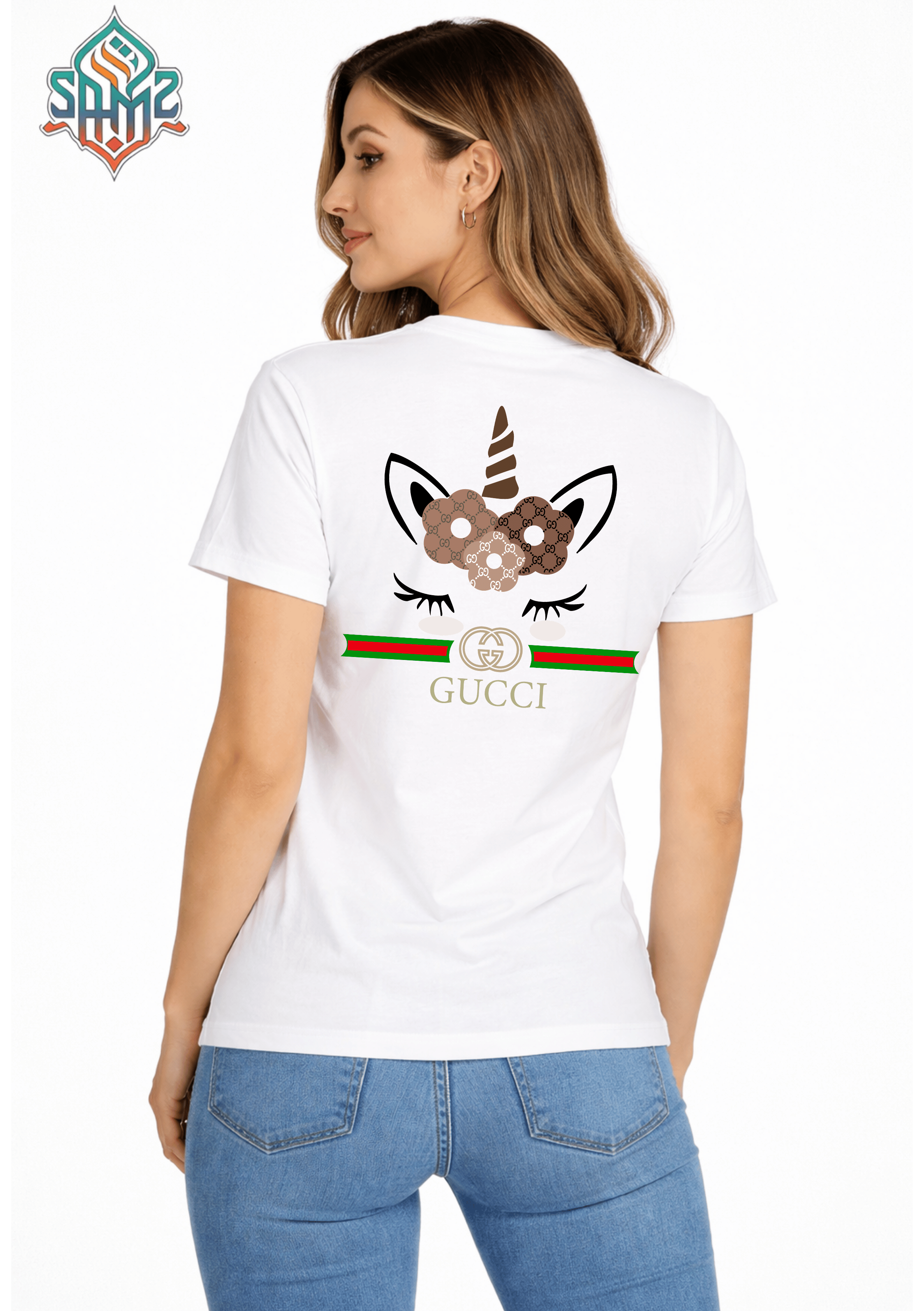 Kitten X Gucci – Premium DTF Transfer Print for T-Shirts | Custom Heat Transfer Design for Men Women Kids | High Quality Graphic Shirt Printing | SAMZ 24