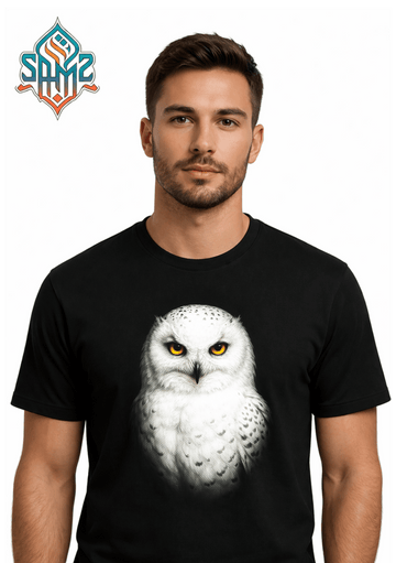 Snowy Owl Portrait – Premium DTF Transfer Print for T-Shirts | Custom Heat Transfer Design Unisex | High Quality Shirt Printing | SAMZ 24