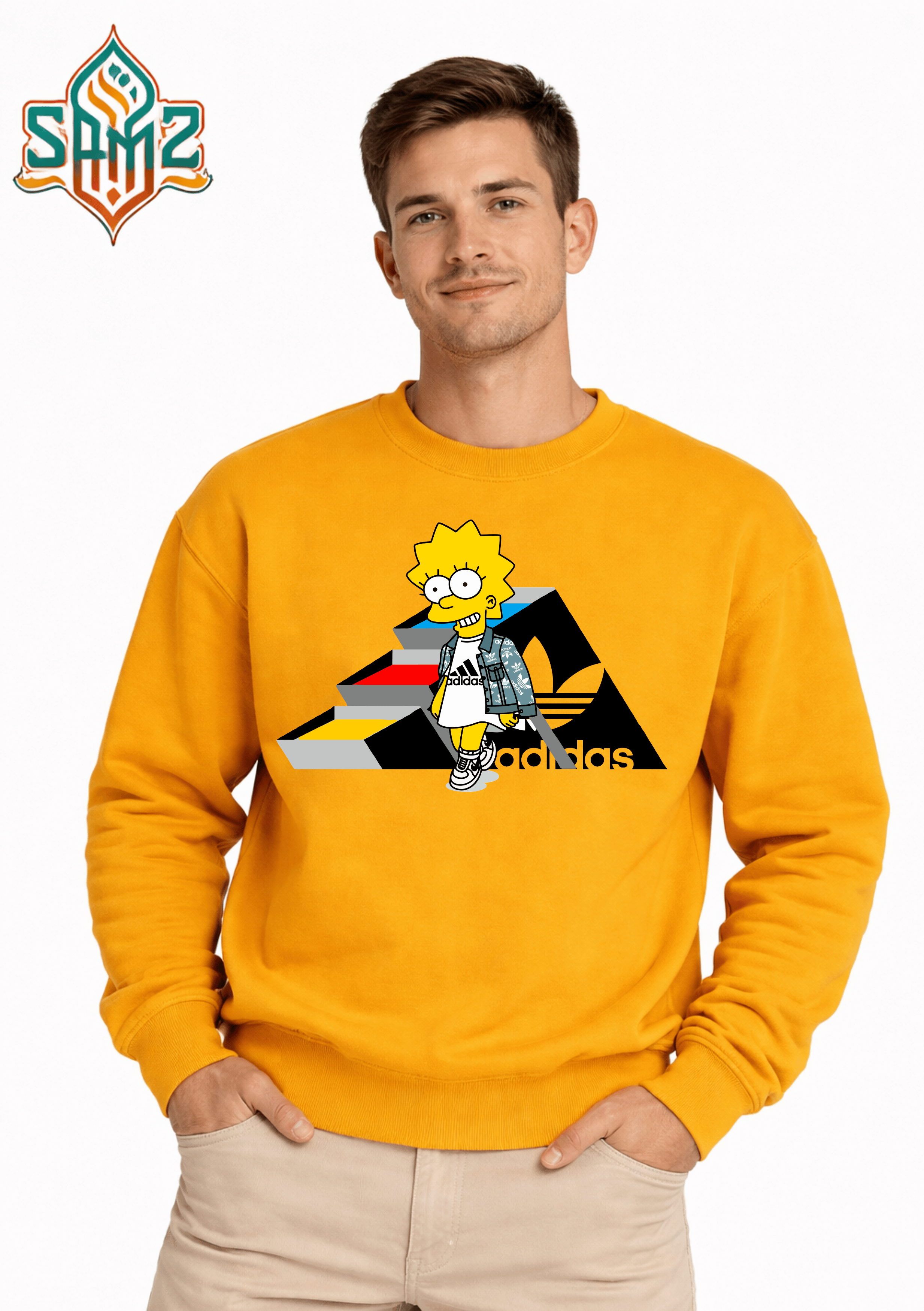 Adidas Lisa Simpson Streetwear – Premium DTF Transfer Print for T-Shirts | Custom Heat Transfer Unisex | High Quality Shirt Printing | SAMZ 24