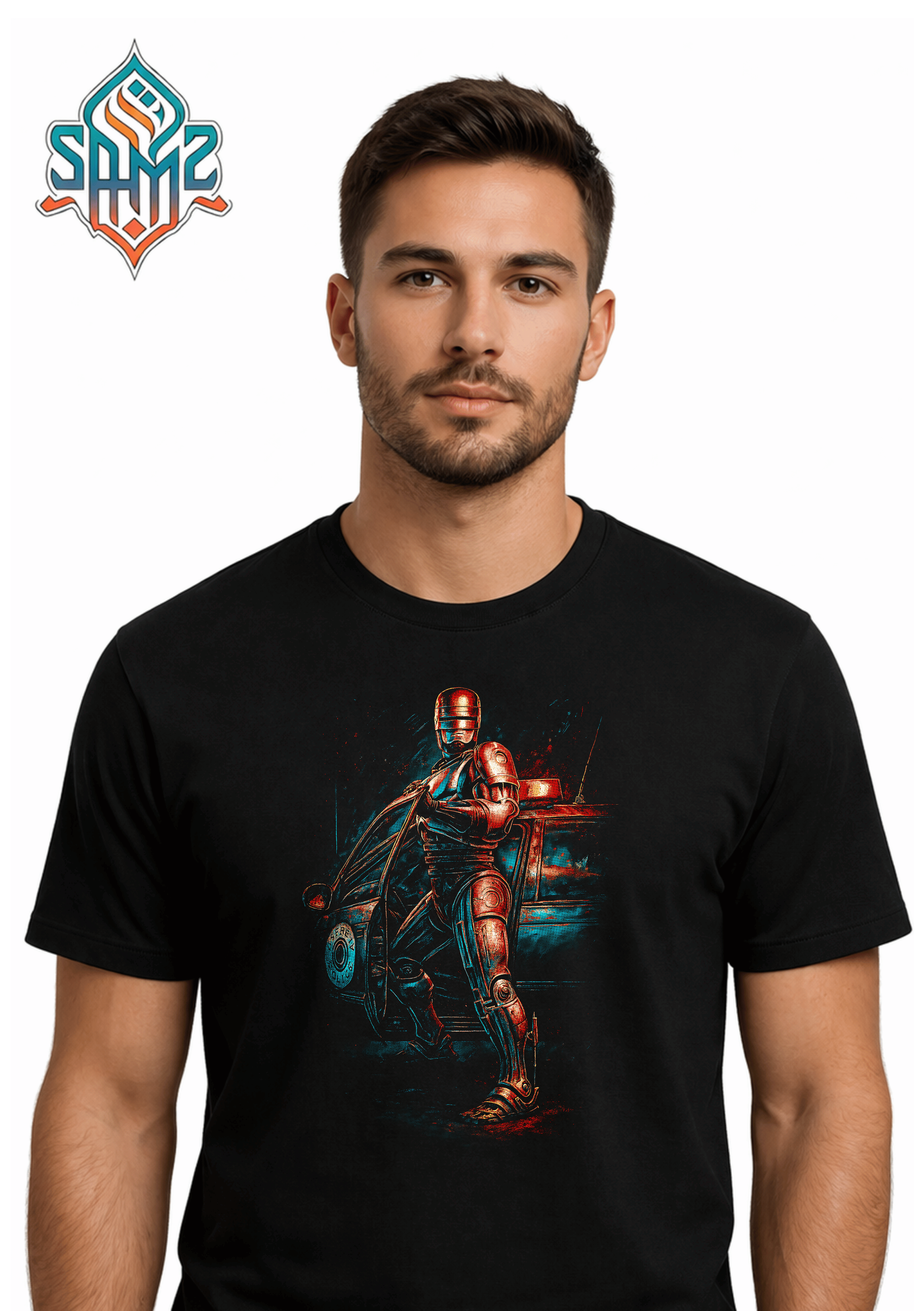 Armed Suit Man – Premium DTF Transfer Print for T-Shirts | Custom Heat Transfer Design Unisex | High Quality Shirt Printing | SAMZ 24
