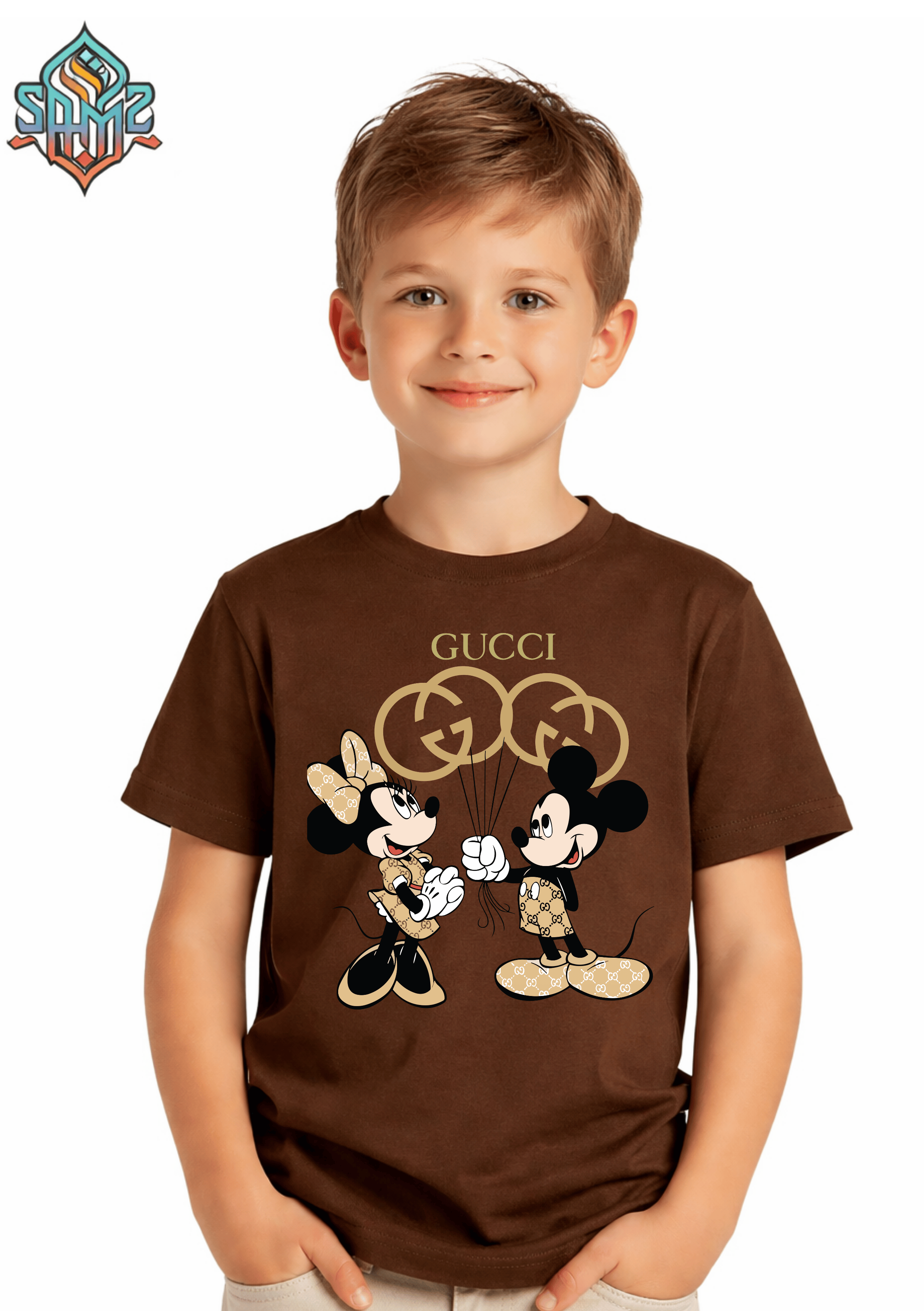 Couple Mickey Mouse Gucci – Premium DTF Transfer Print for T-Shirts | Custom Heat Transfer Design for Men Women Kids | High Quality Graphic Shirt Printing | SAMZ 24