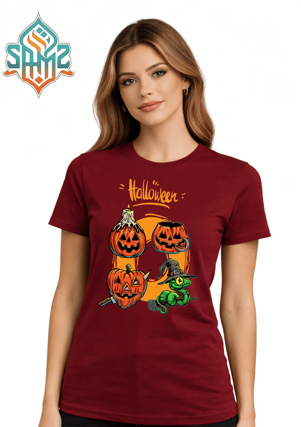Halloween Pumpkins Witch – Premium DTF Transfer Print for T-Shirts | Custom Heat Transfer Unisex | High Quality Shirt Printing | SAMZ 24
