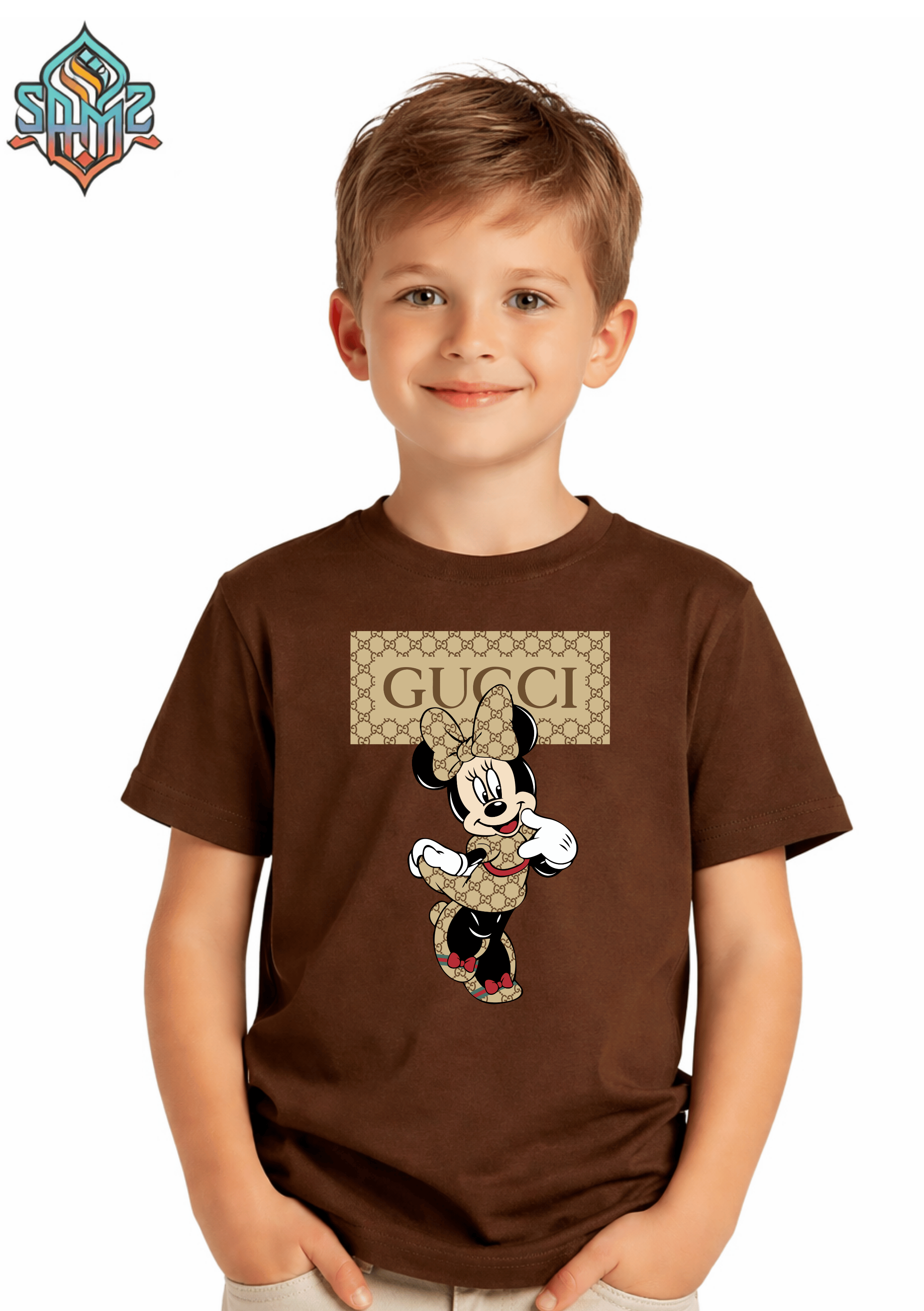 Mickey Mouse Gucci  – Premium DTF Transfer Print for T-Shirts | Custom Heat Transfer Design for Men Women Kids | High Quality Graphic Shirt Printing | SAMZ 24