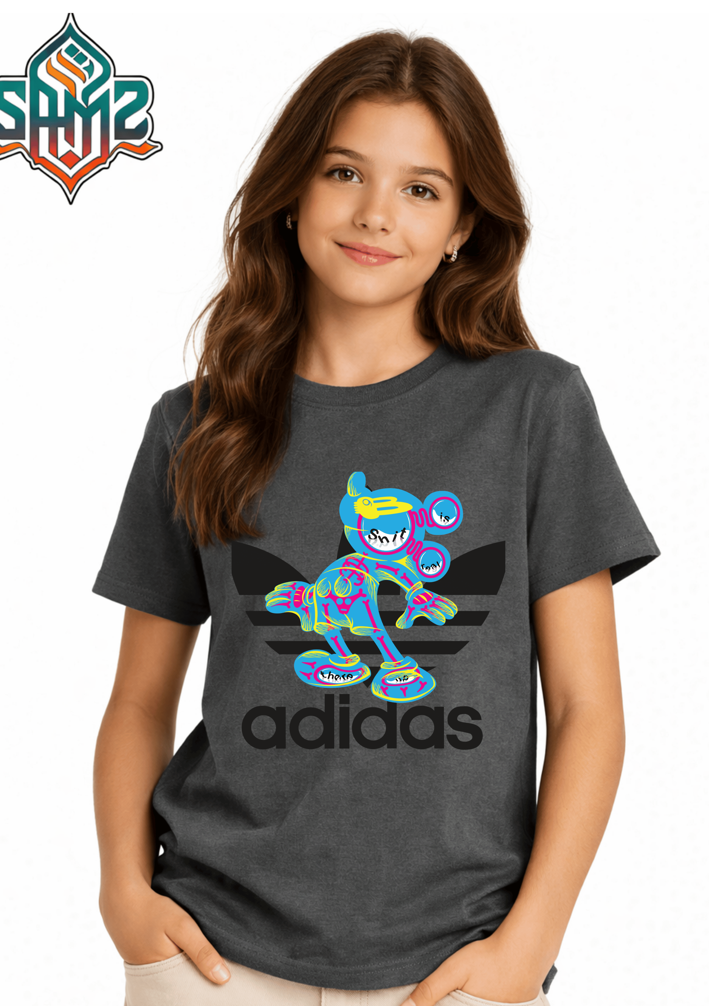 ADIDAS  – Premium DTF Transfer Print for T-Shirts | Custom Heat Transfer Design for Men Women Kids | High Quality Graphic Shirt Printing | SAMZ 24
