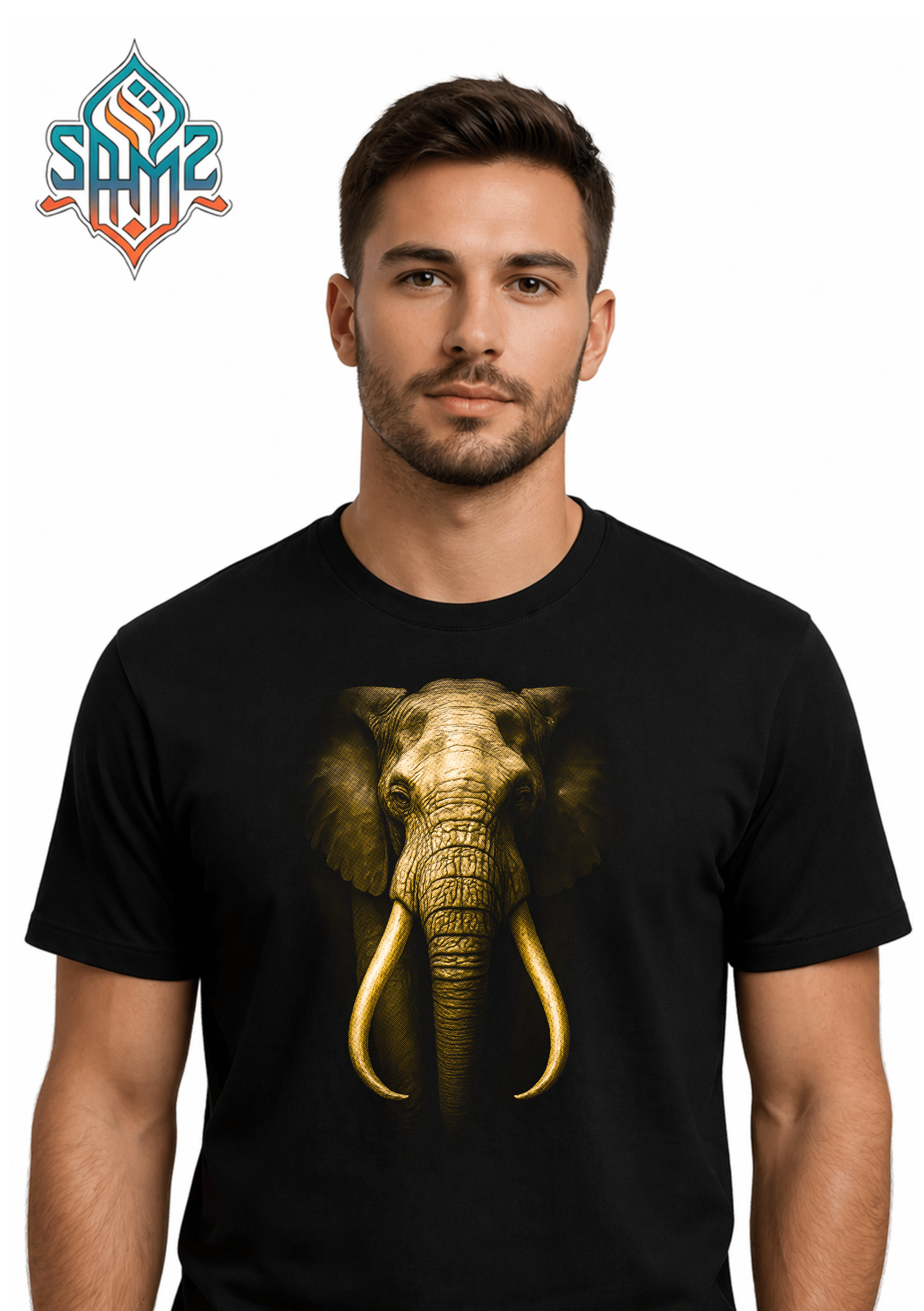 Majestic Elephant Portrait – Premium DTF Transfer Print for T-Shirts | Custom Heat Transfer Design Unisex | High Quality Shirt Printing | SAMZ 24