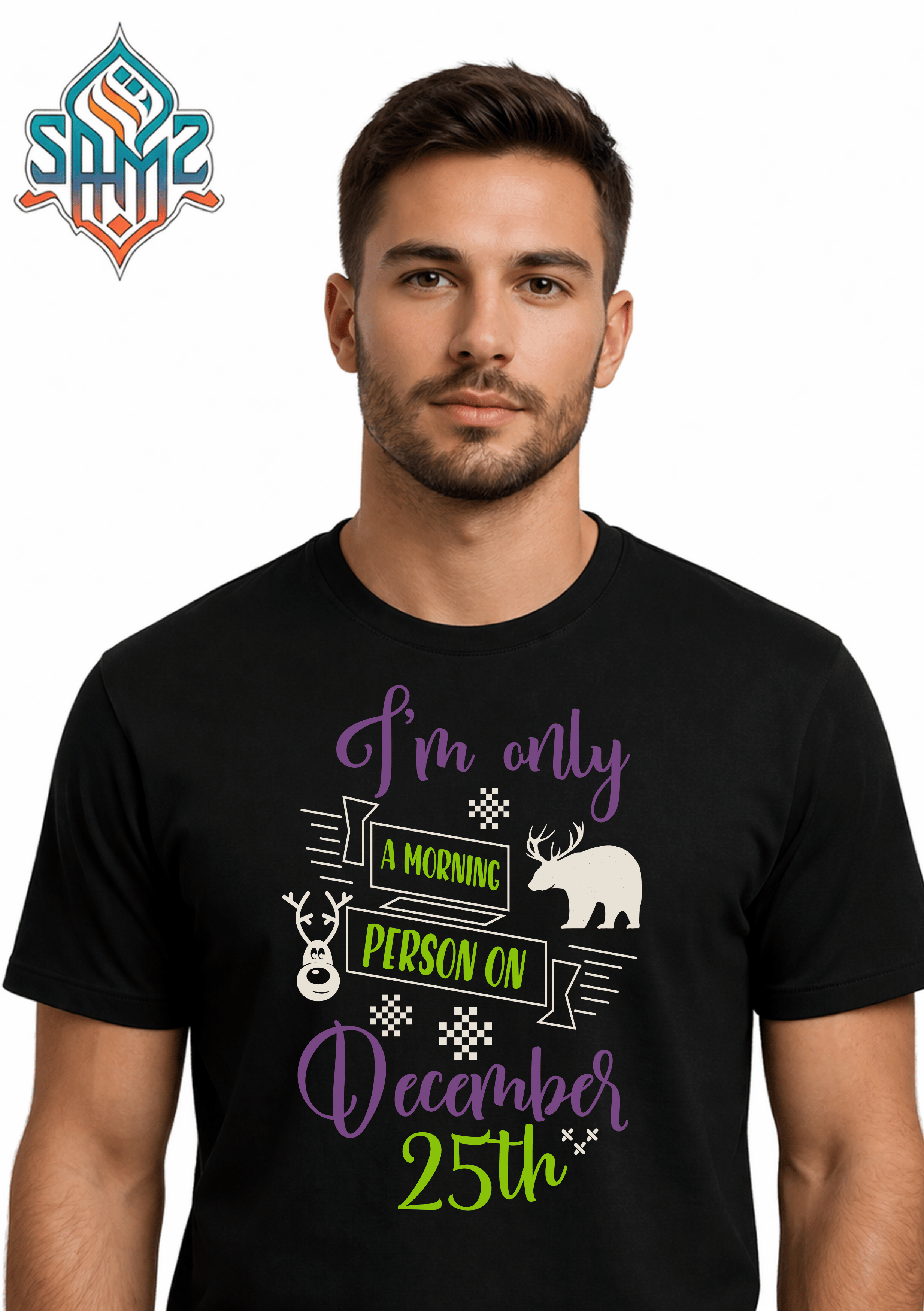 I’m Only A Morning Person On December 25th – Premium DTF Transfer Print for T-Shirts | Custom Heat Transfer Unisex | High Quality Shirt Printing | SAMZ 24