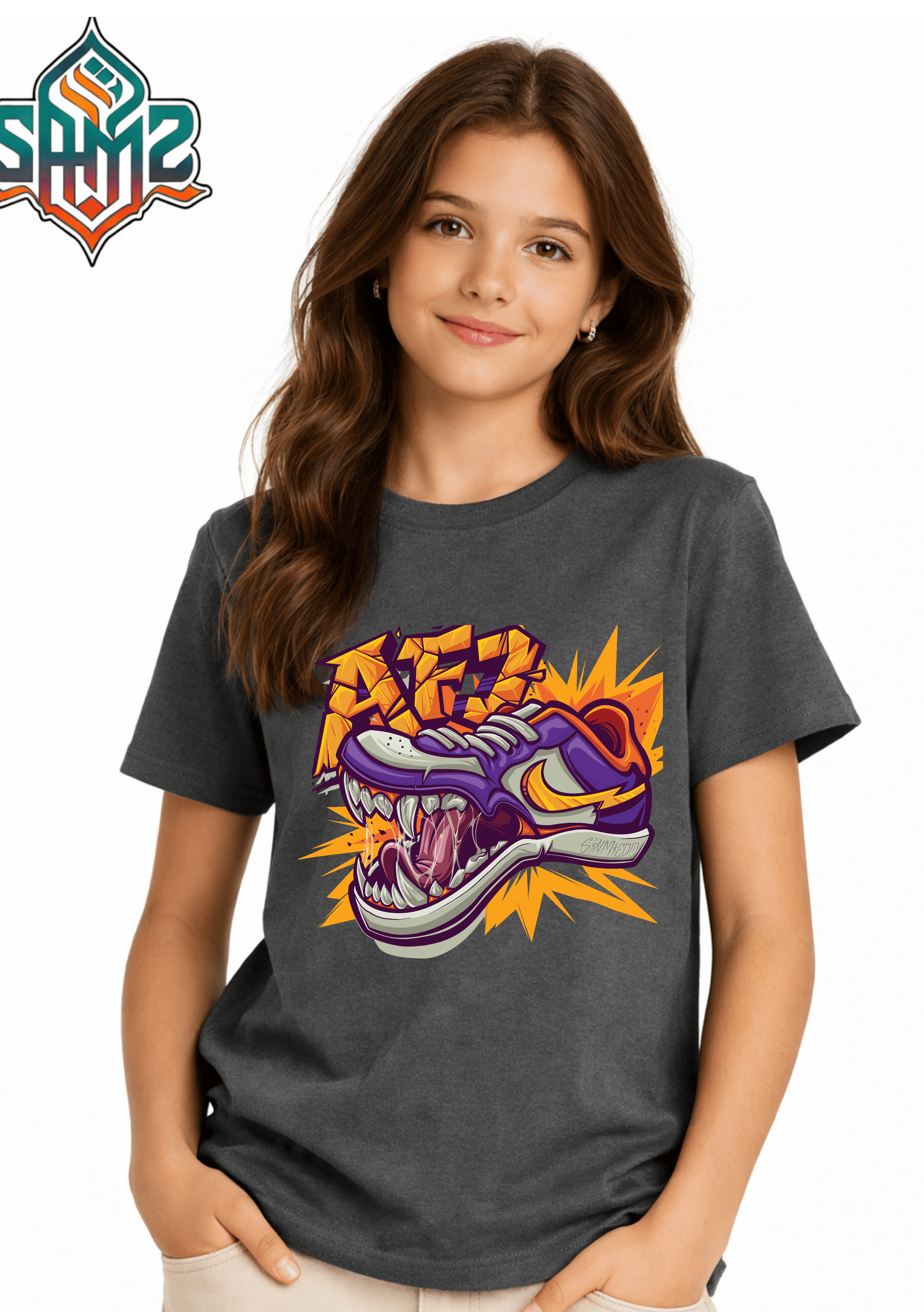 Nike Air Force Graffiti – Premium DTF Transfer Print for T-Shirts | Custom Heat Transfer Design for Men Women Kids | High Quality Graphic Shirt Printing | SAMZ 24