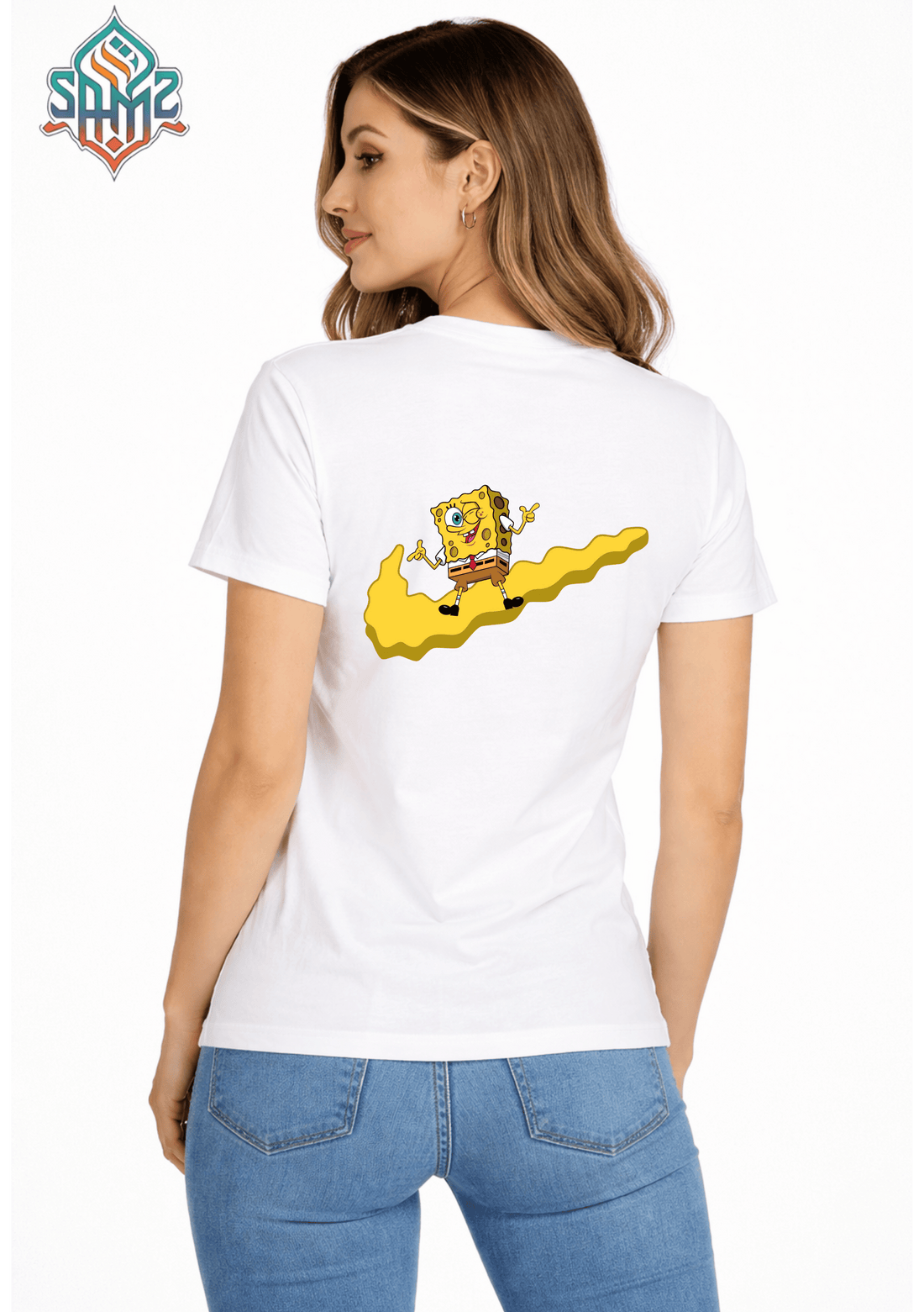 Sponge Bob Nike Design – Premium DTF Transfer Print for T-Shirts | Custom Heat Transfer Design for Men Women Kids | High Quality Graphic Shirt Printing | SAMZ 24