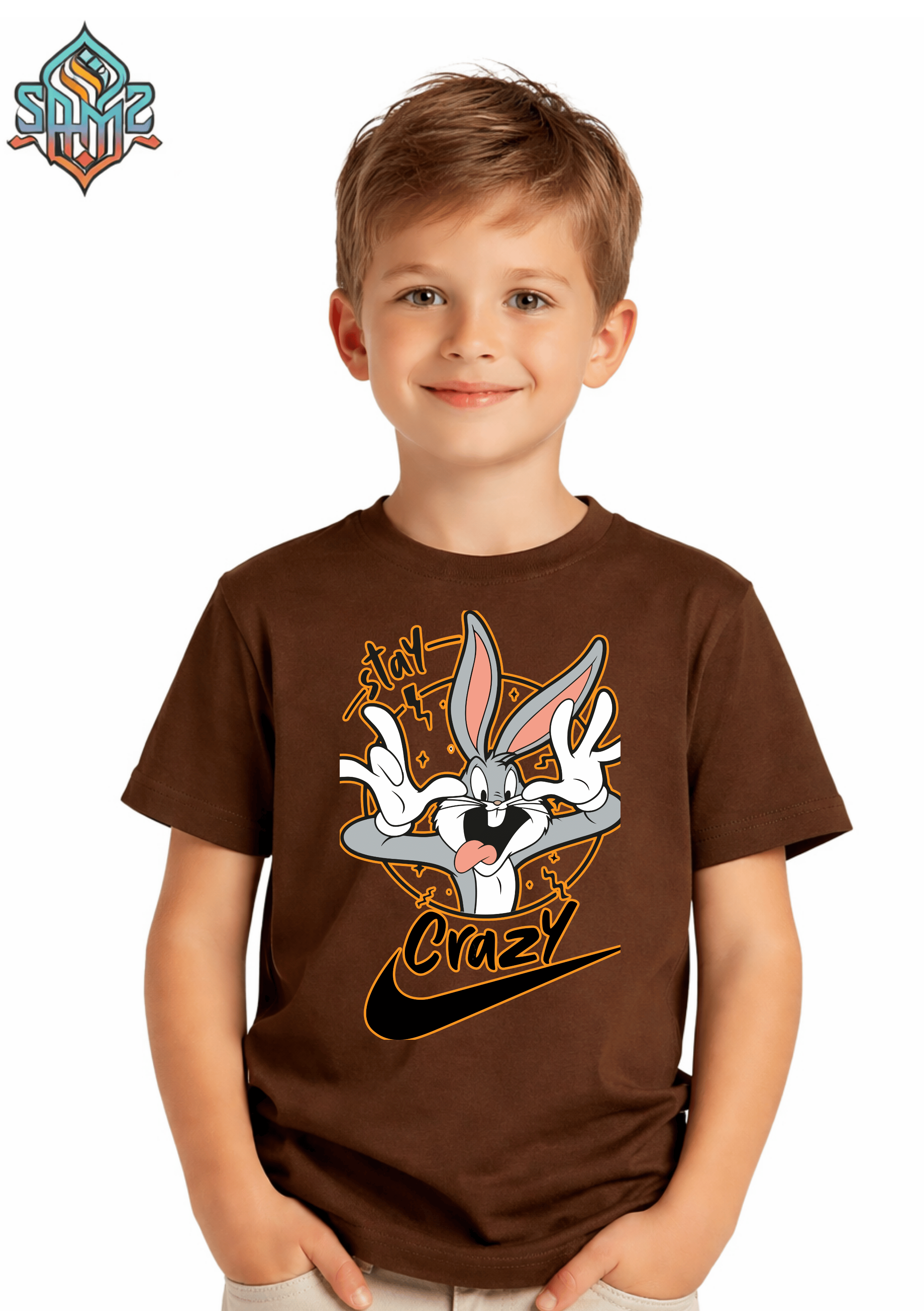 Stay Crazy Bugs Bunny – Premium DTF Transfer Print for T-Shirts | Custom Heat Transfer Design for Men Women Kids | High Quality Graphic Shirt Printing | SAMZ 24