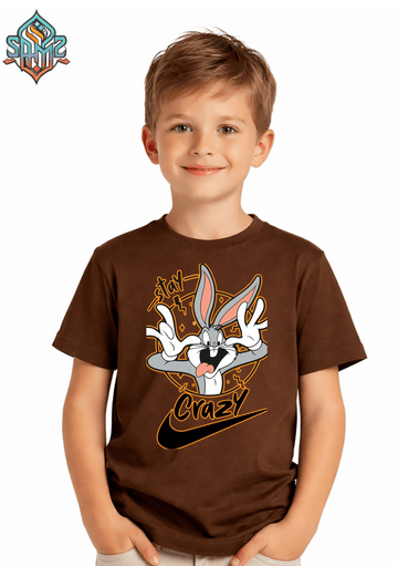 Stay Crazy Bugs Bunny – Premium DTF Transfer Print for T-Shirts | Custom Heat Transfer Design for Men Women Kids | High Quality Graphic Shirt Printing | SAMZ 24
