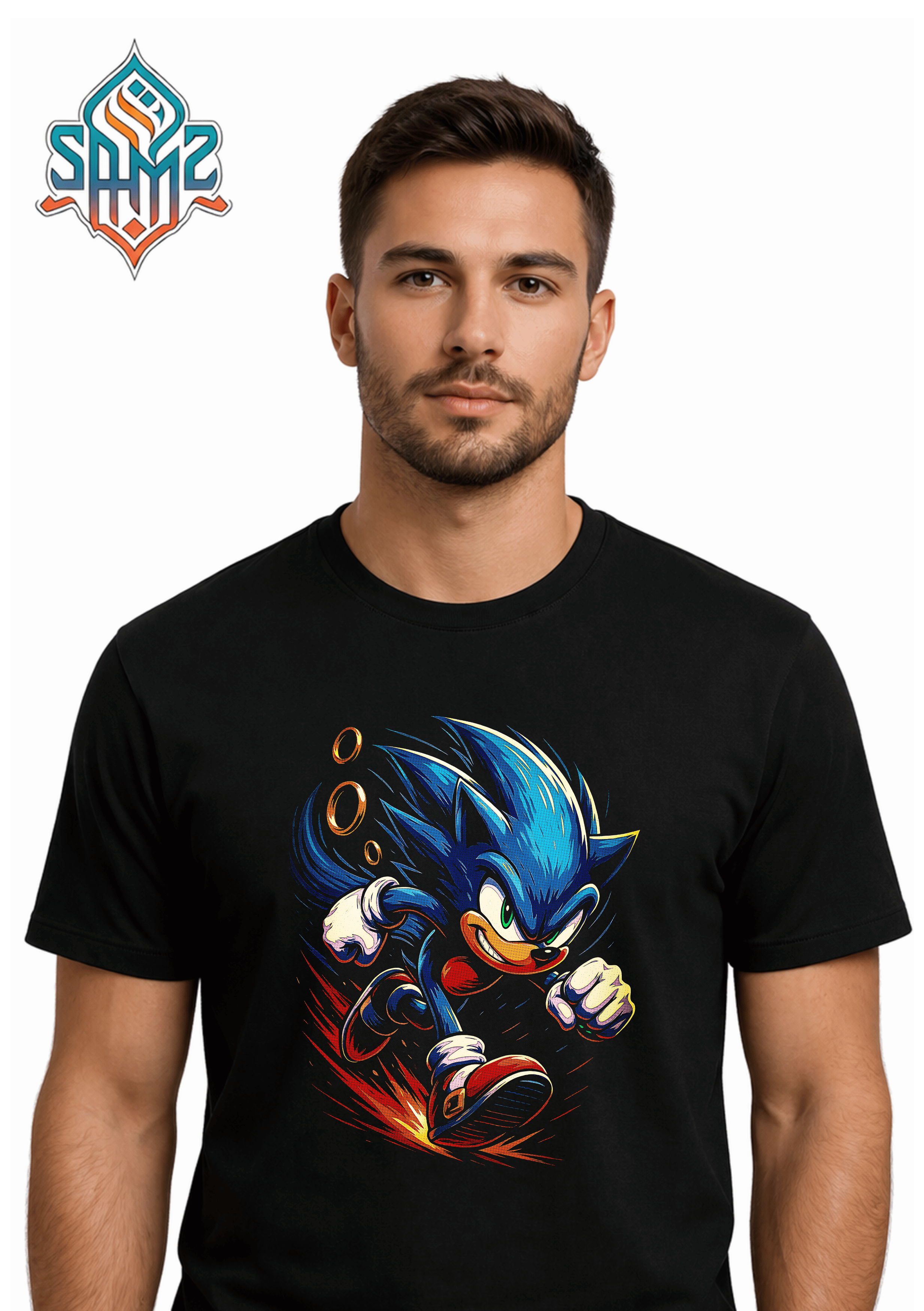 Sonic Speed Runner – Premium DTF Transfer Print for T-Shirts | Custom Heat Transfer Design Unisex | High Quality Shirt Printing | SAMZ 24