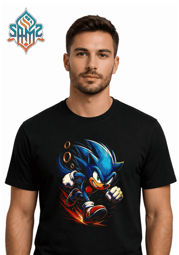 Sonic Speed Runner – Premium DTF Transfer Print for T-Shirts | Custom Heat Transfer Design Unisex | High Quality Shirt Printing | SAMZ 24