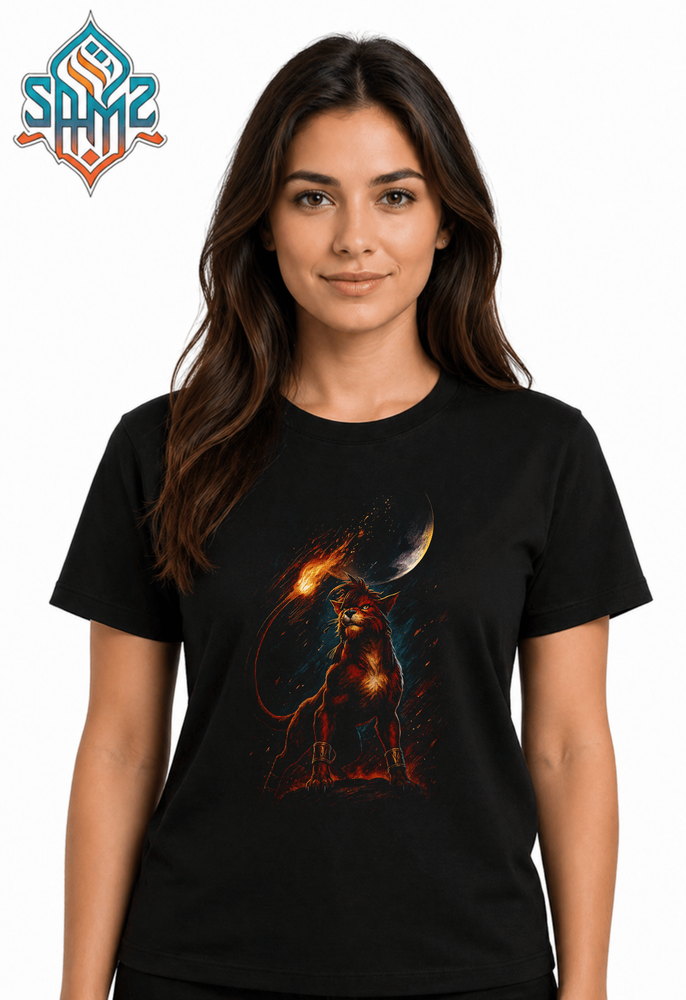 Celestial Lion King – Premium DTF Transfer Print for T-Shirts | Custom Heat Transfer Design Unisex | High Quality Shirt Printing | SAMZ 24