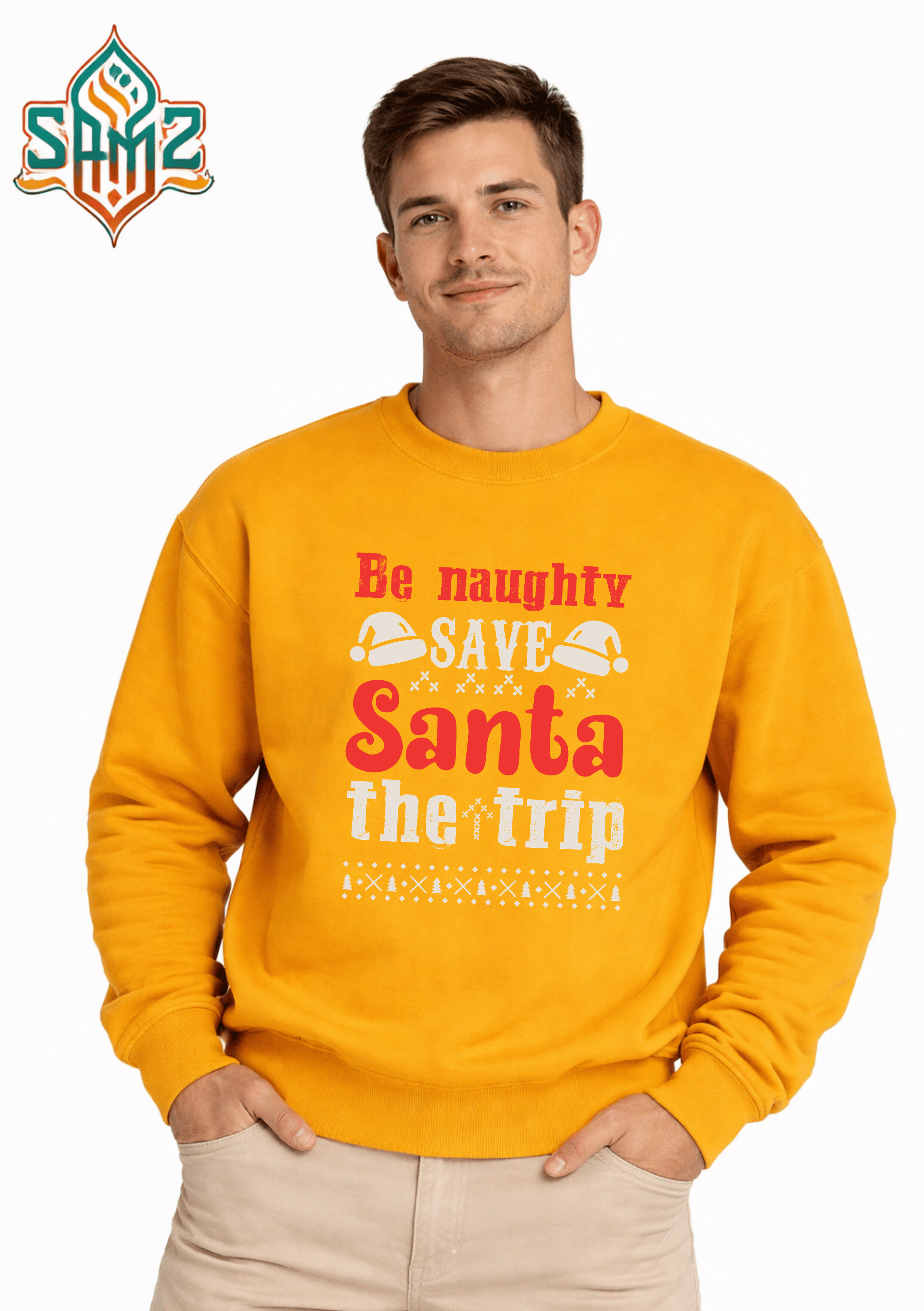 Be Naughty Save Santa The Trip  – Premium DTF Transfer Print for T-Shirts | Custom Heat Transfer Unisex | High Quality Shirt Printing | SAMZ 24